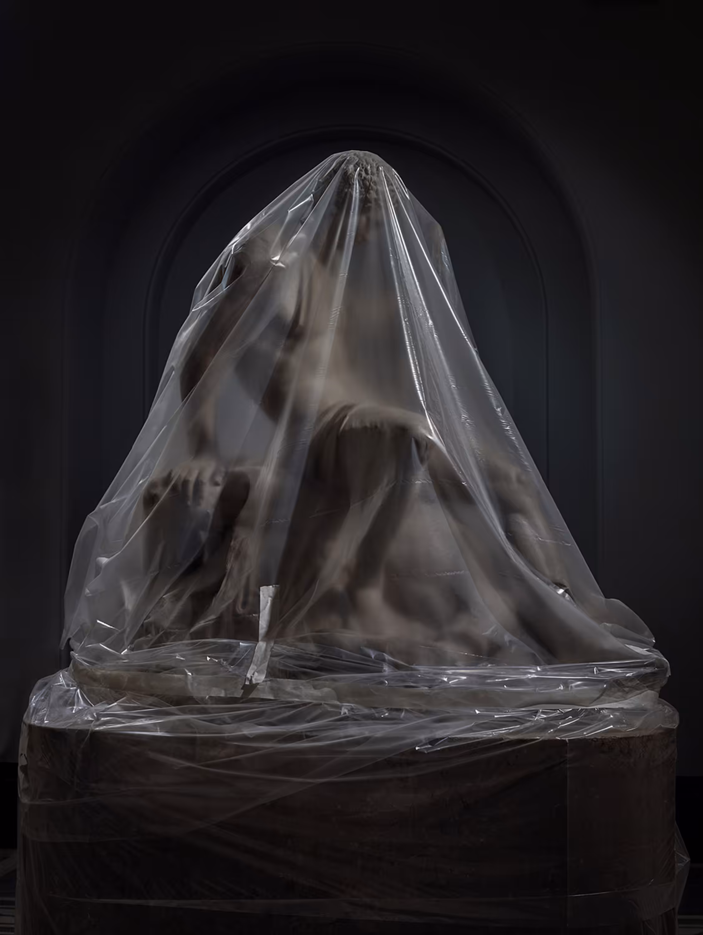 Shrouded Sculpture #1 (Theseus and the Minotaur by Antonio Canova), 2021