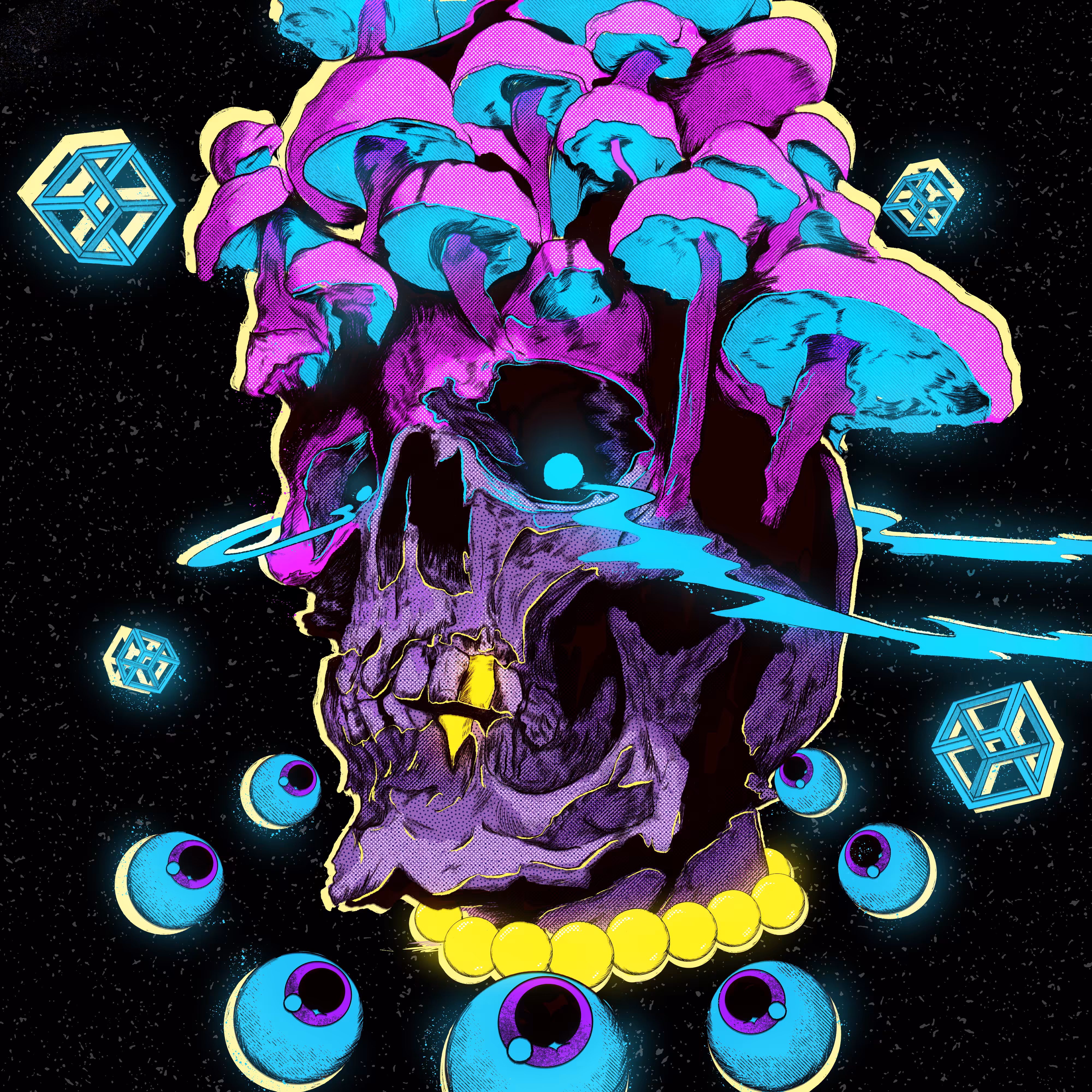 Neon psychedelic Skuul