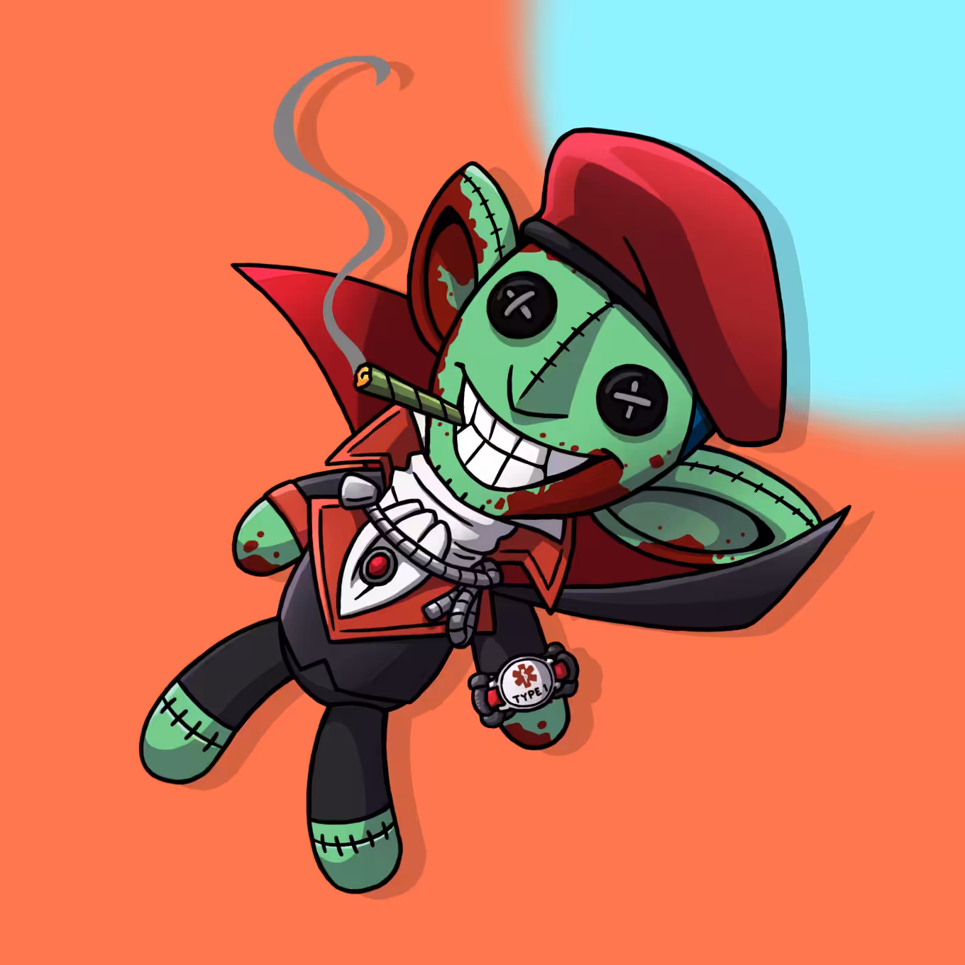 #5686 Sneaky Vampire Teddy
