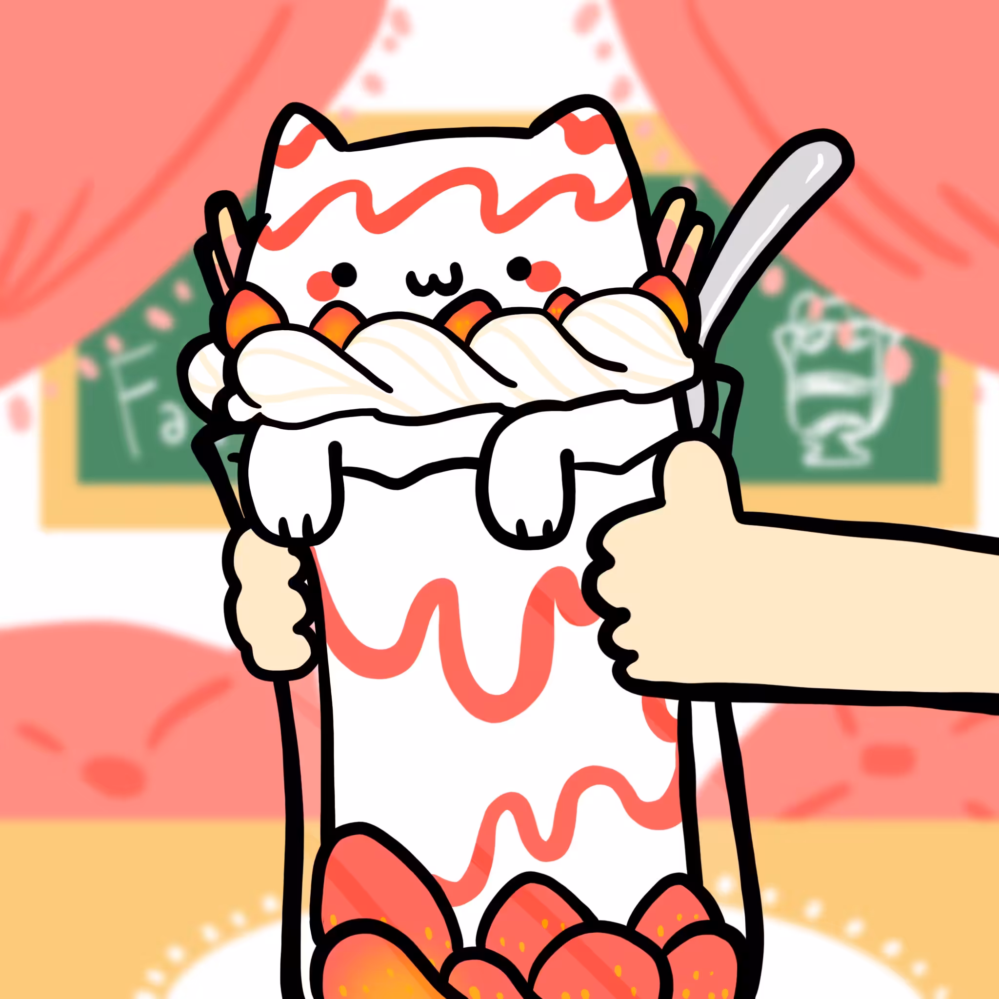 Long Long Cat: Long Long Parfait Cat #0179
