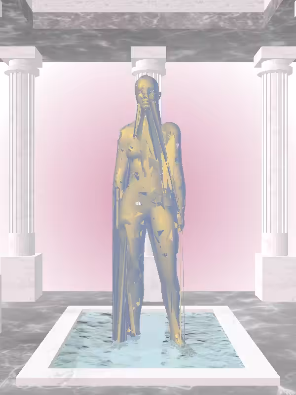 HeavenComputer: The Phone Calling Sunlit Cobalt Woman #6478