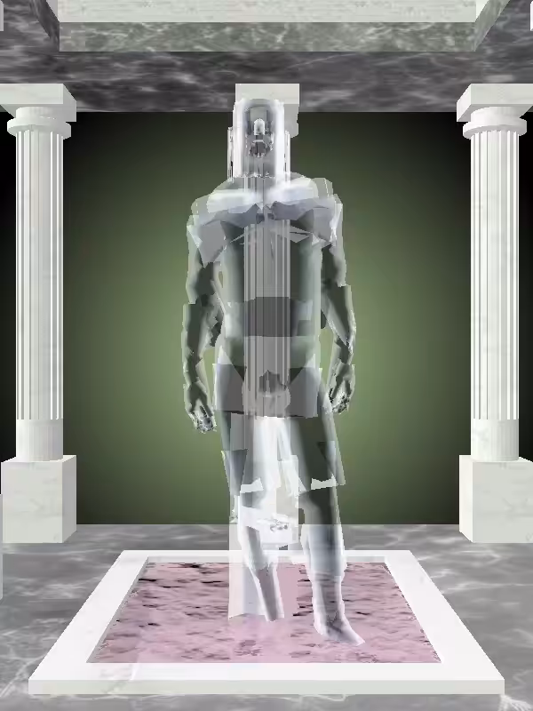 The Fading Excited Luminescent Chrome Man #1793