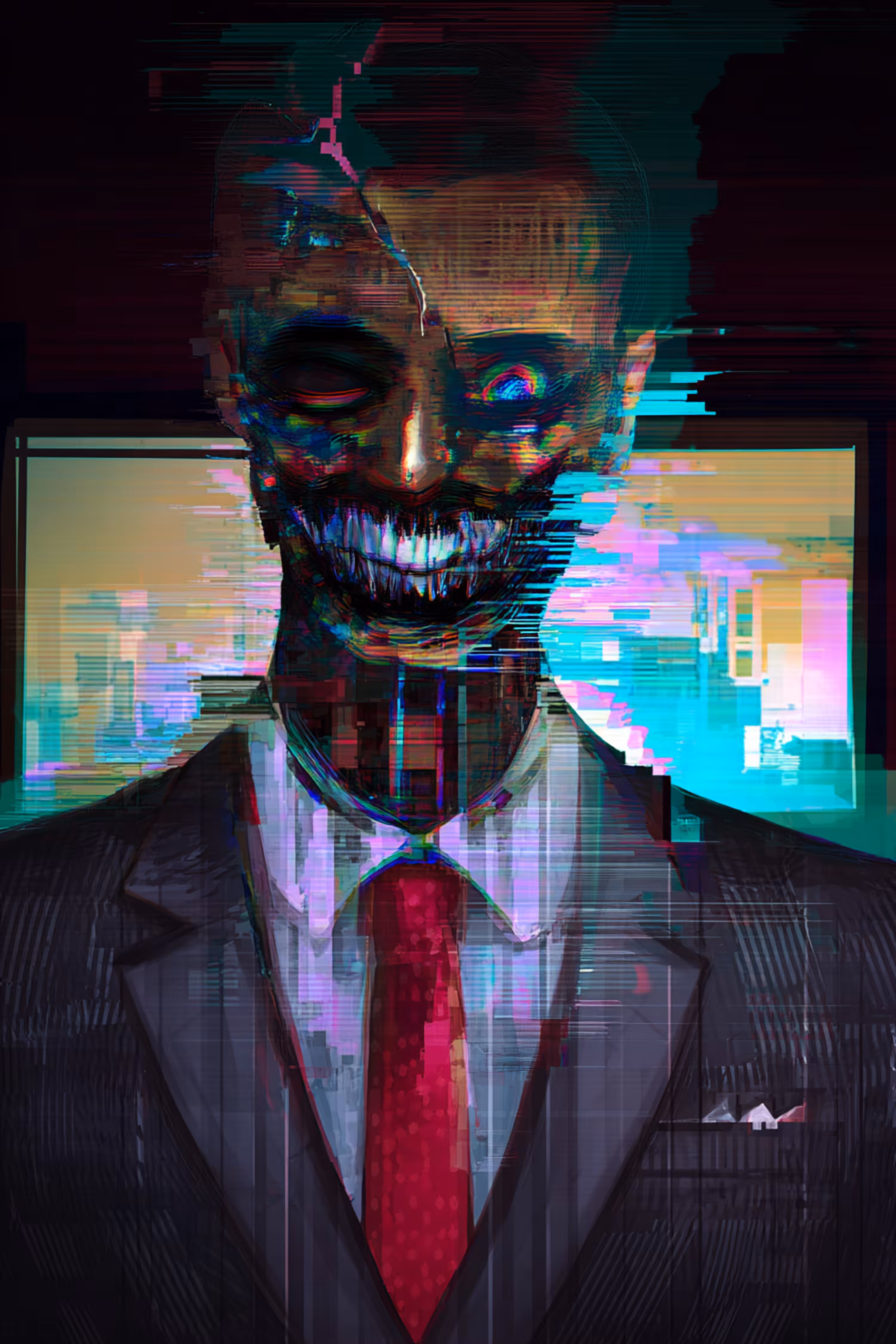 "Corporate Glitch: The Smile of the System"