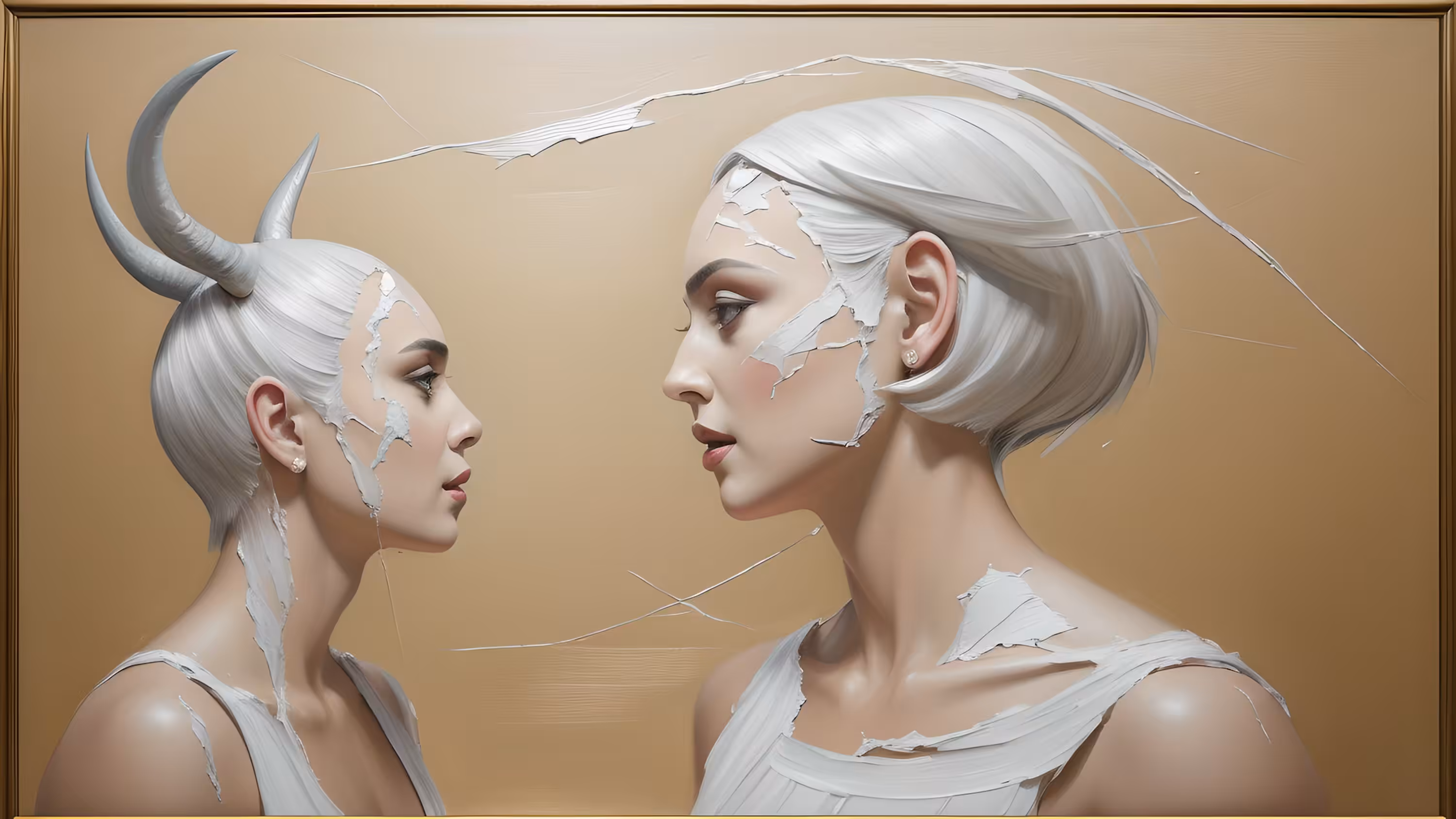 Angels of dreamy beauty: Angel of evil and good