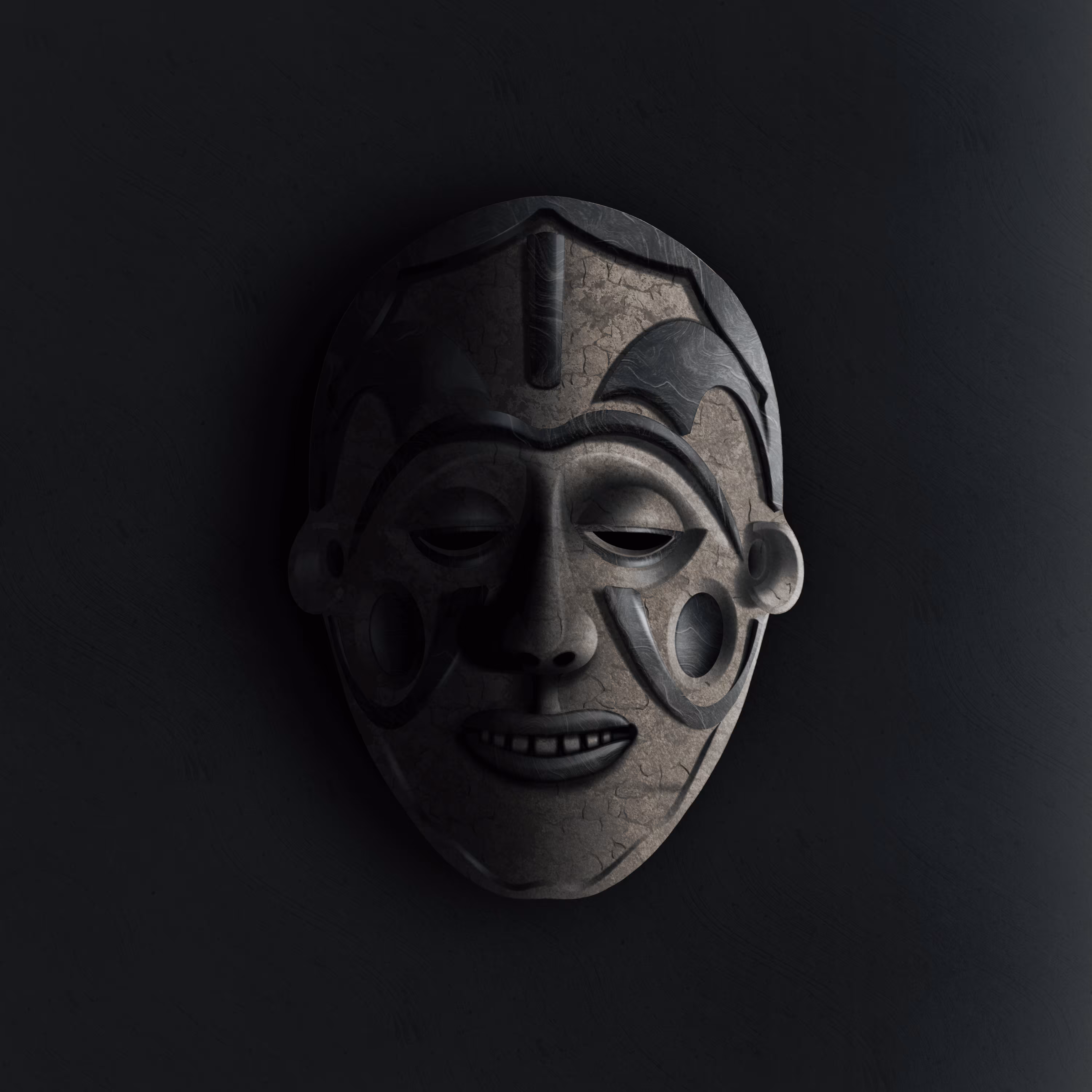 An Ibo facemask, from the people of Nigeria. No. 5/5