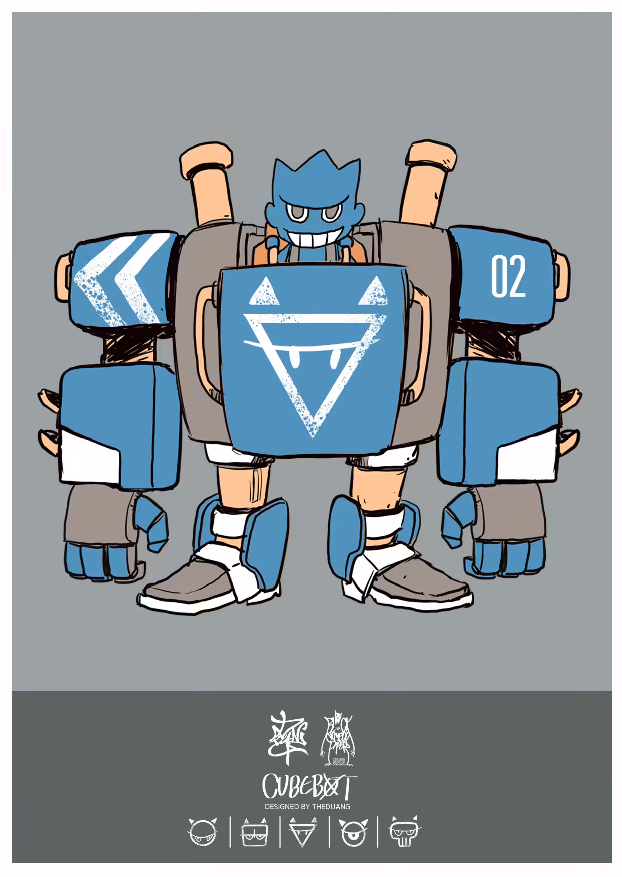 cubebot blue