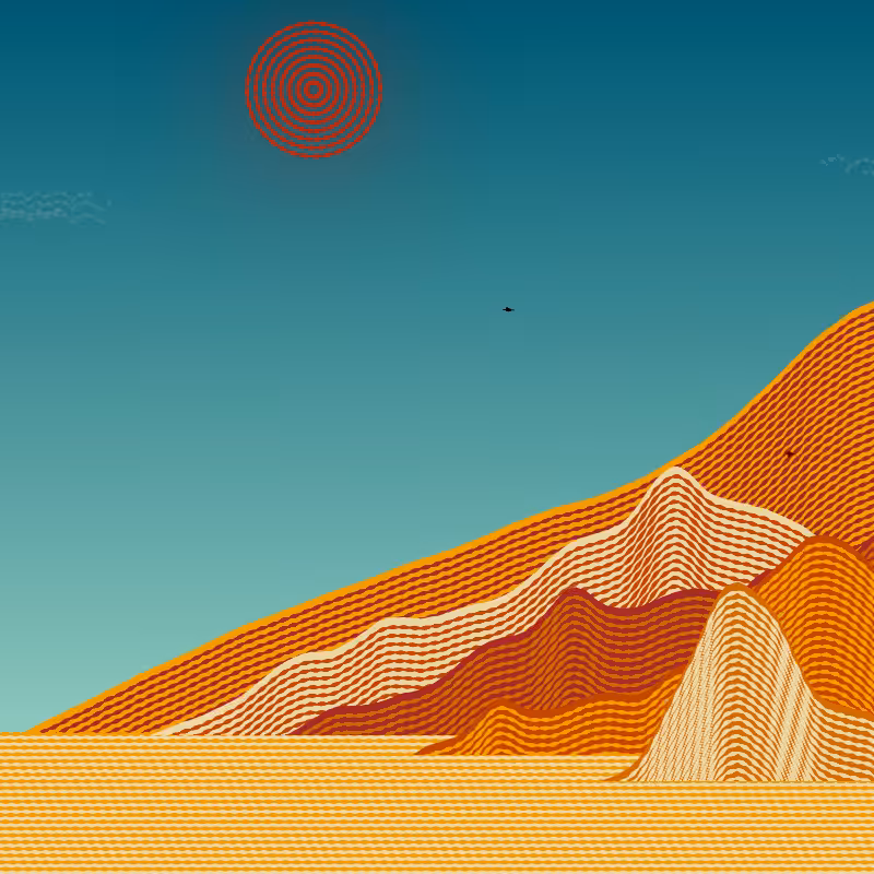 Painted Mountain Sunset #121