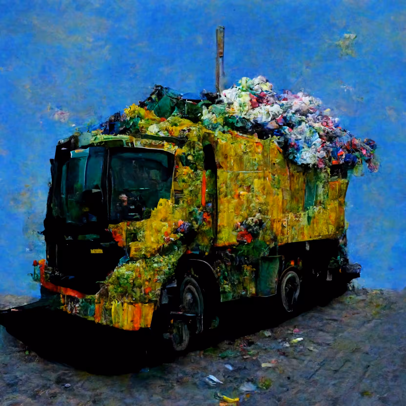 Garbage Truck Floral