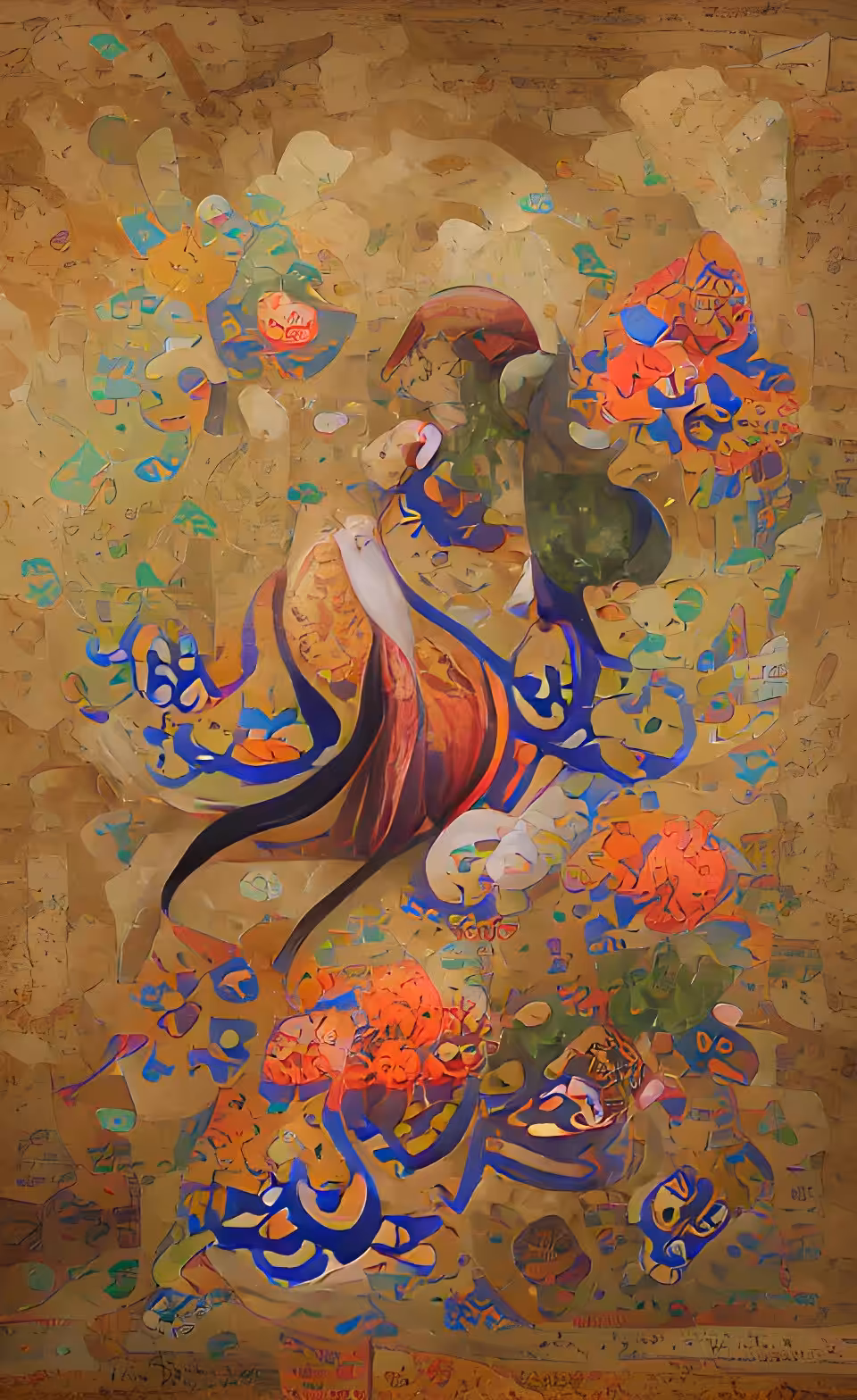 "Gol-o-Morgh" (Flower and Bird) #1
