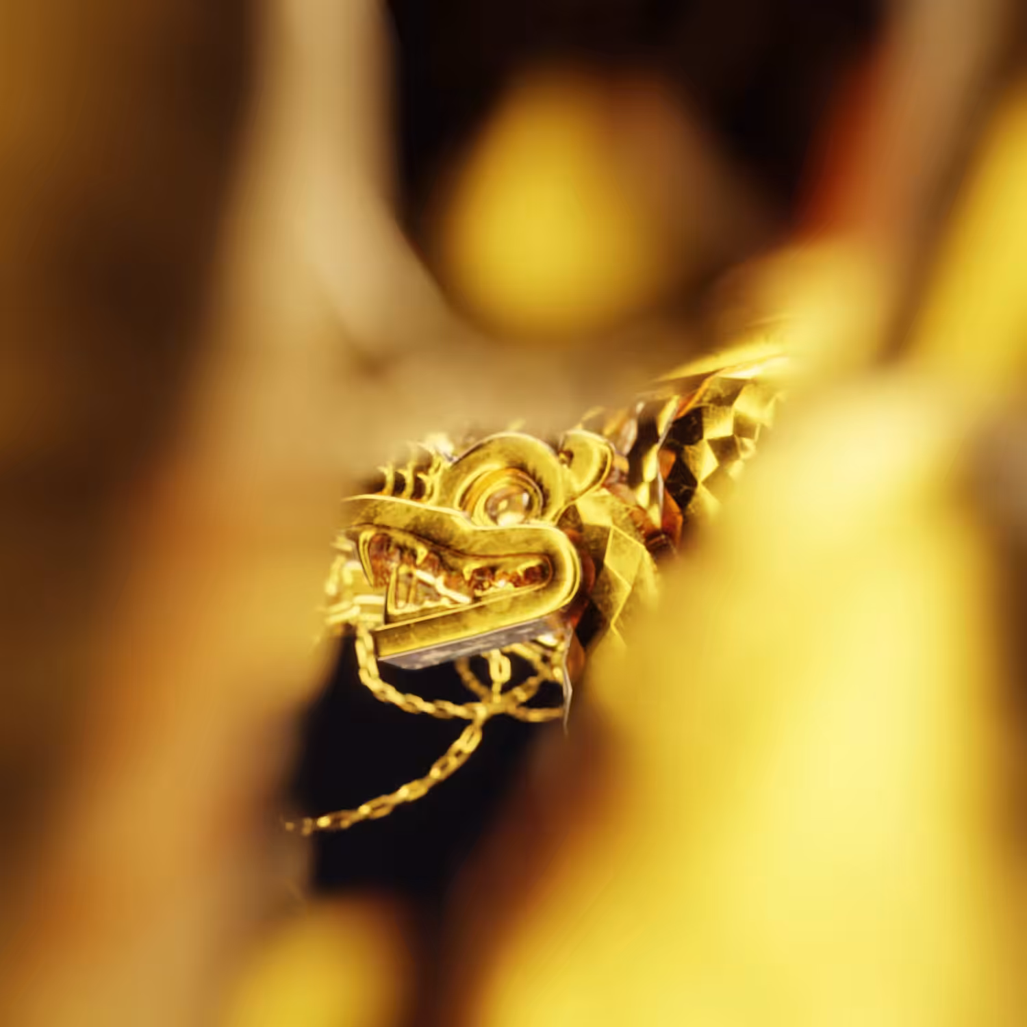 Double Headed Serpent Gold Chain