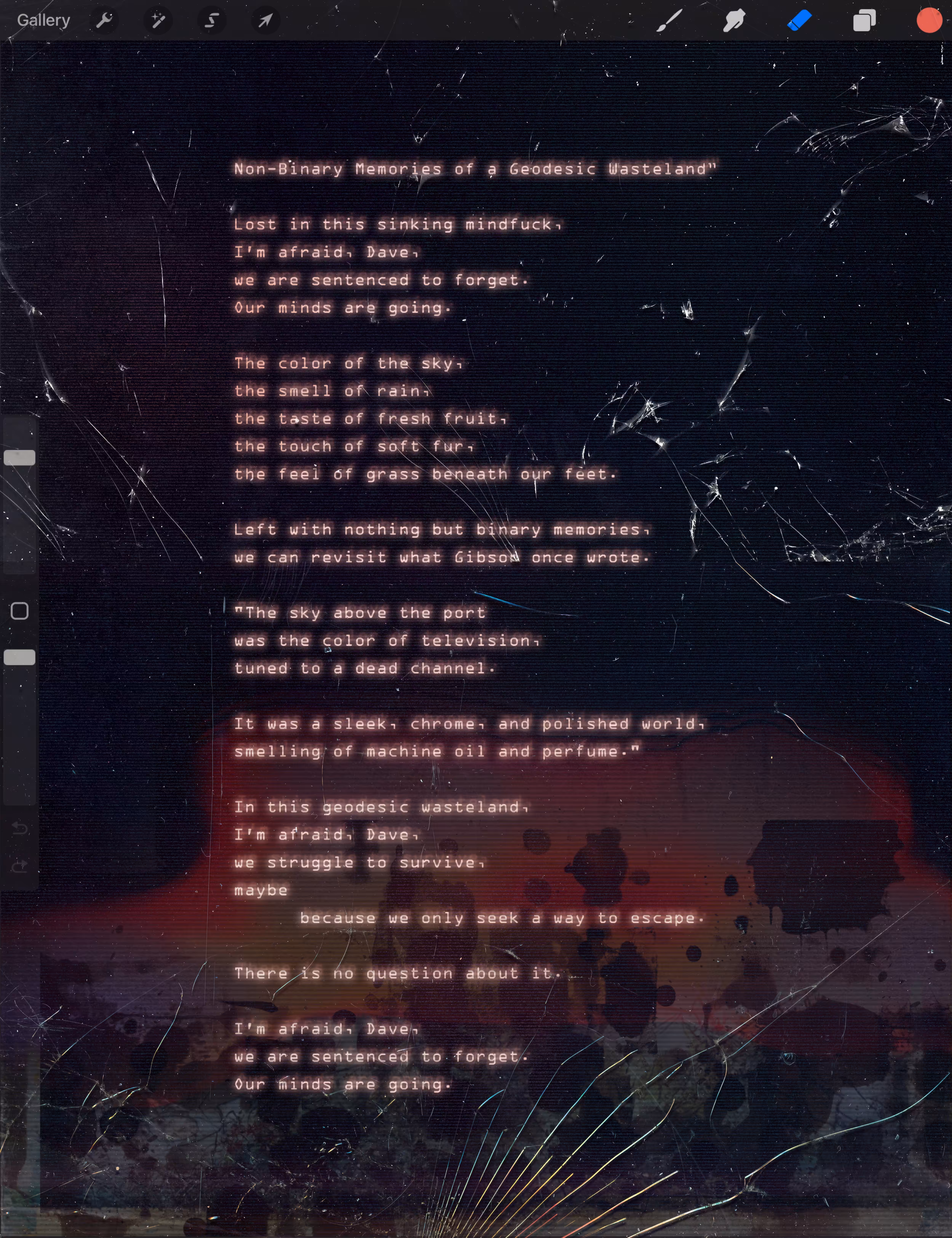 Non-Binary Memories of a Geodesic Wasteland: A Poem
