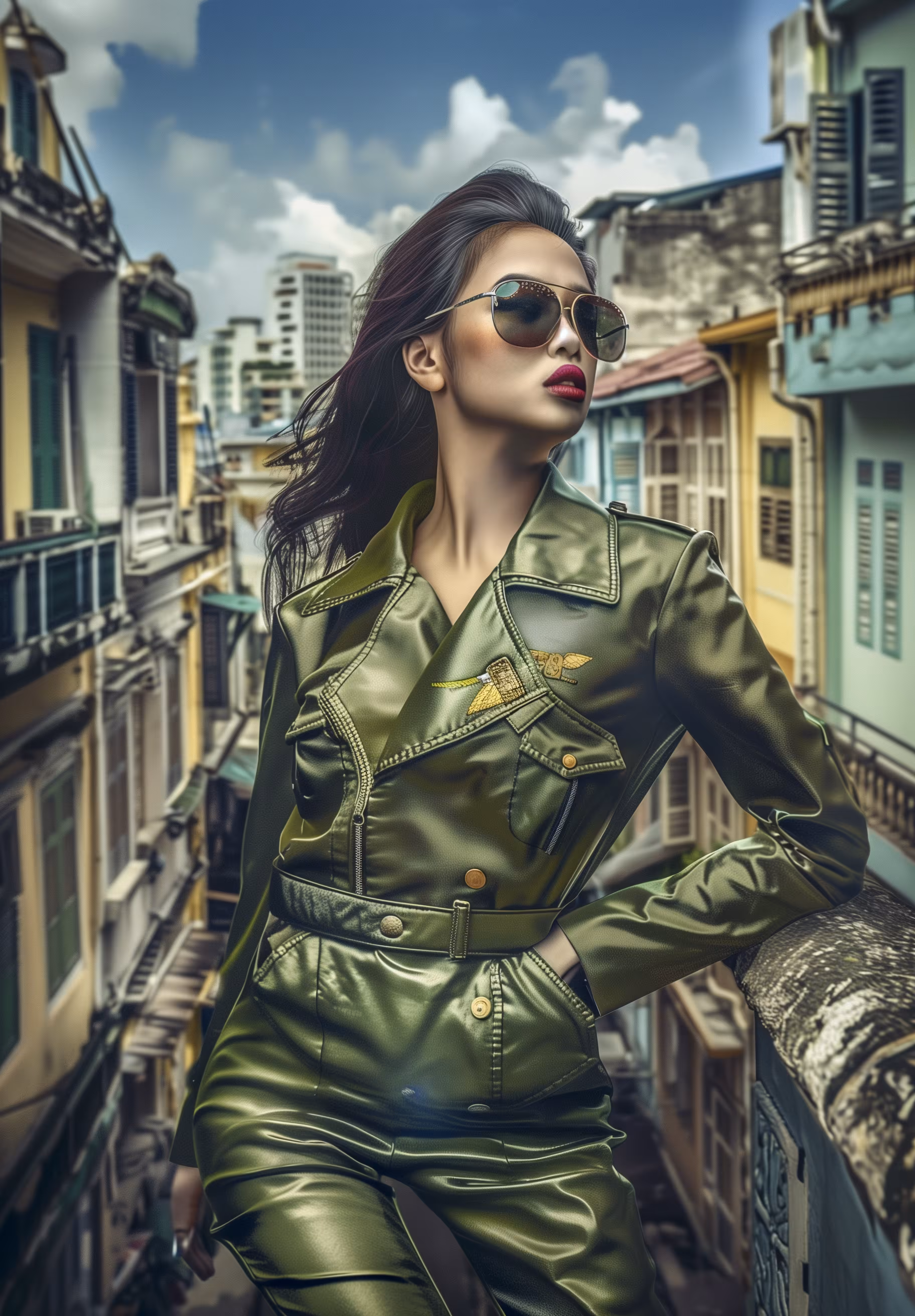 Beautiful Biker in Cyber Saigon