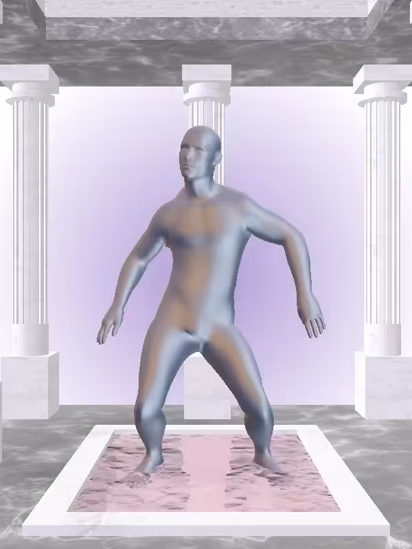 HeavenComputer: The Dancing Stealth Dark Blue Man #6497