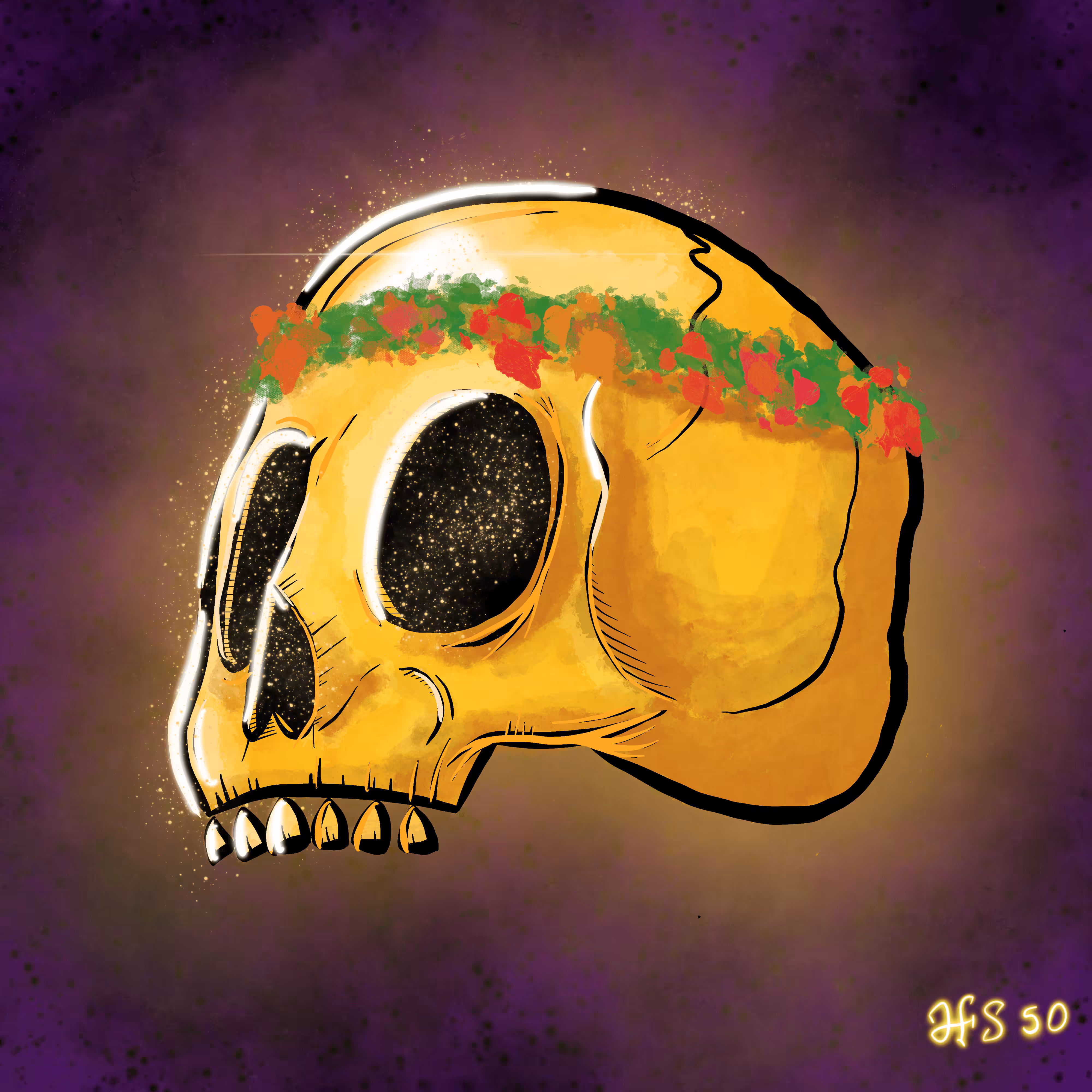 Almost Fancy Skull #50 (blóm)