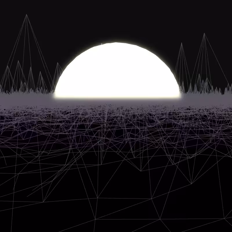 Generative Retrowave Field #61