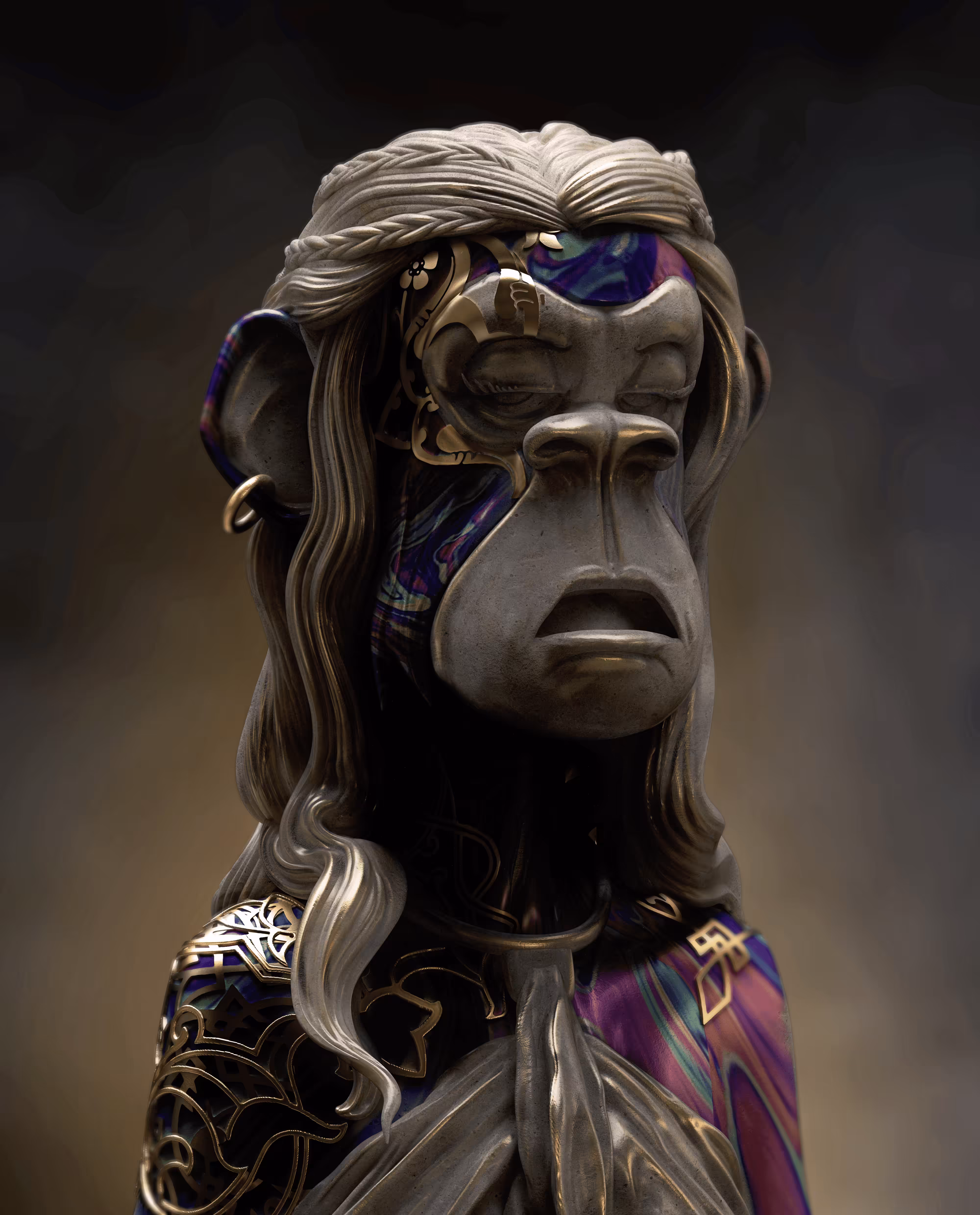 Bored Ape Set in Stone #1882 as “Tripeesi”