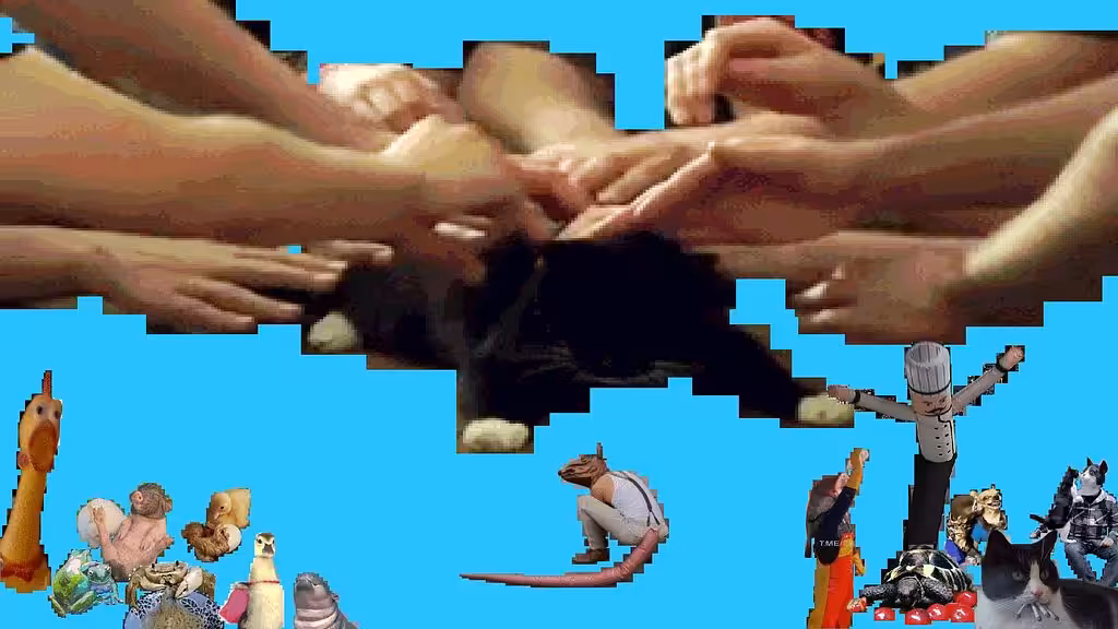 Lorna Mills: Petting Zoo: Tender Luncheon