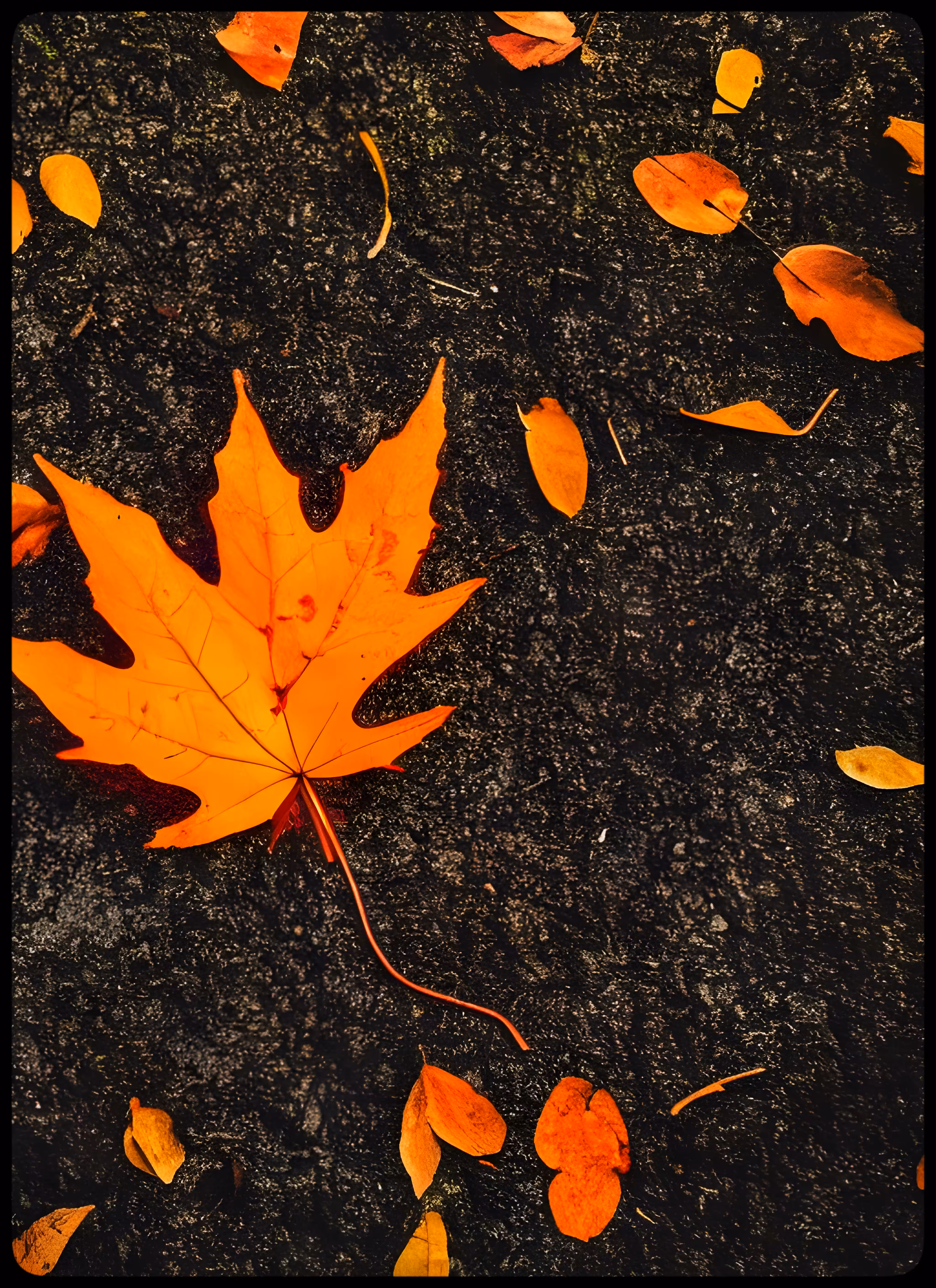 a leaf falls on loneliness