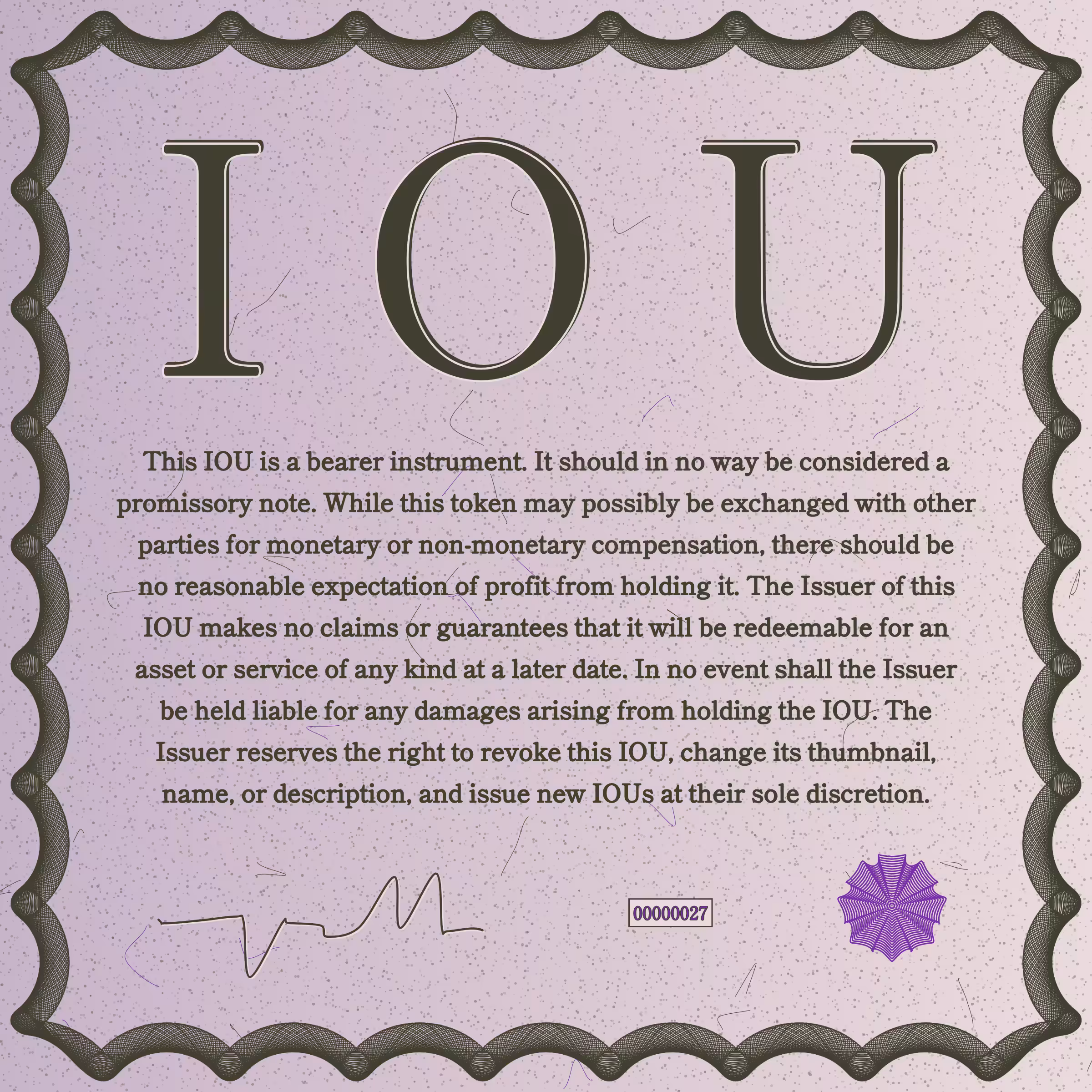 IOU #27