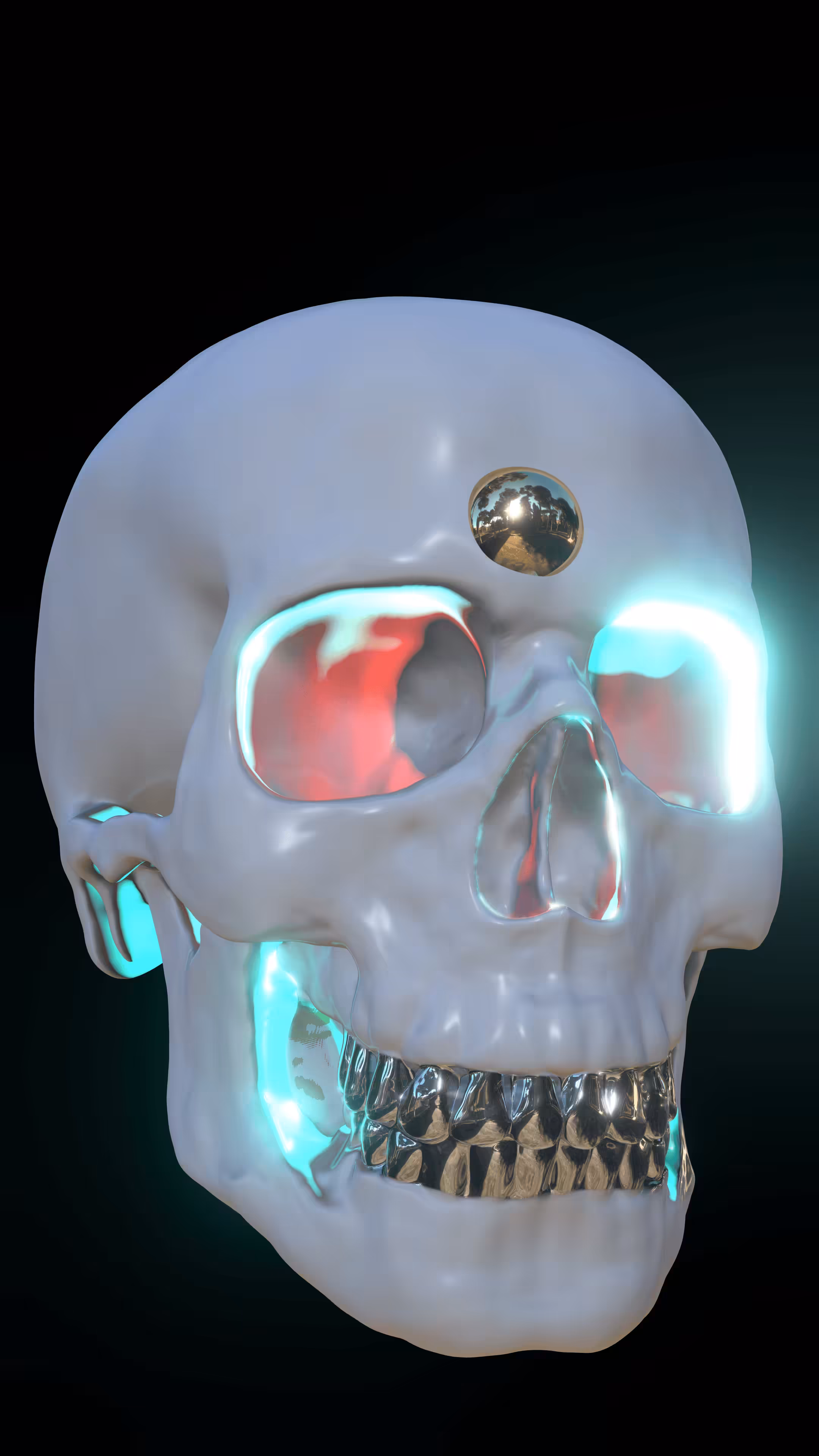 SELENITE SKULL