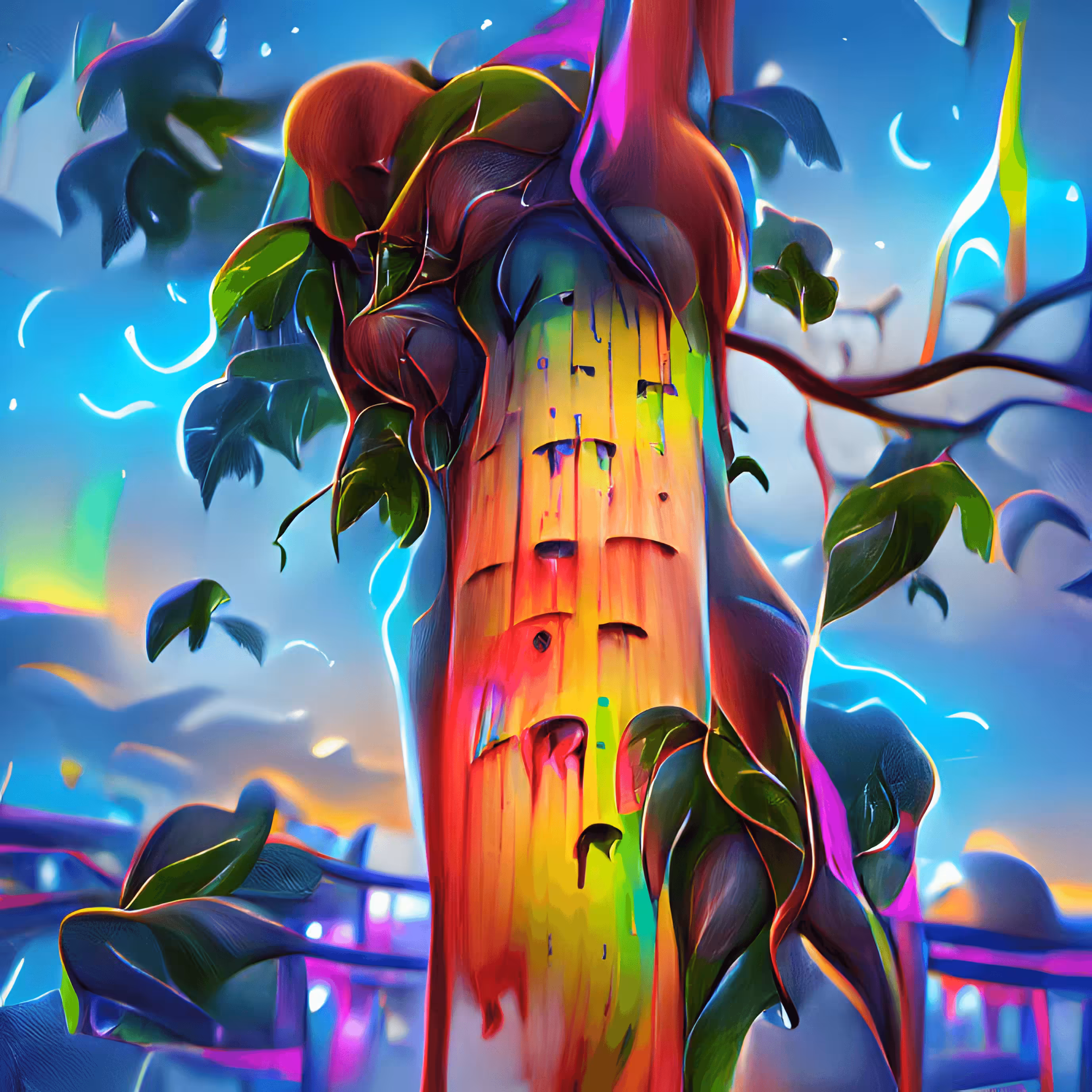 Rainbow Eucalyptus Tree