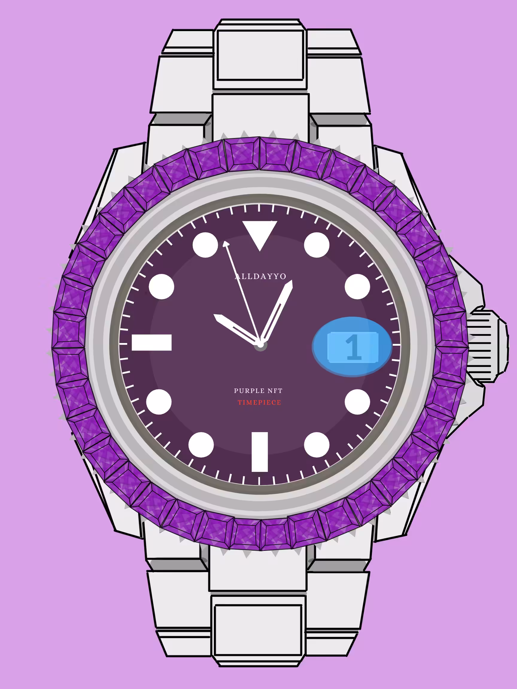 Alldayyo Purple Timepiece