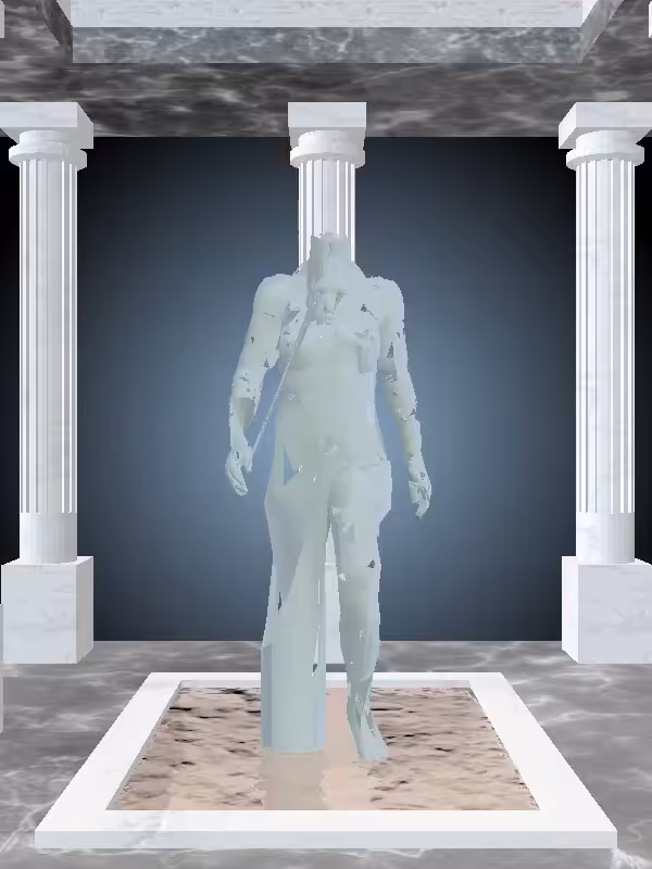 HeavenComputer: The Receding Matte Pale Green Woman #5540