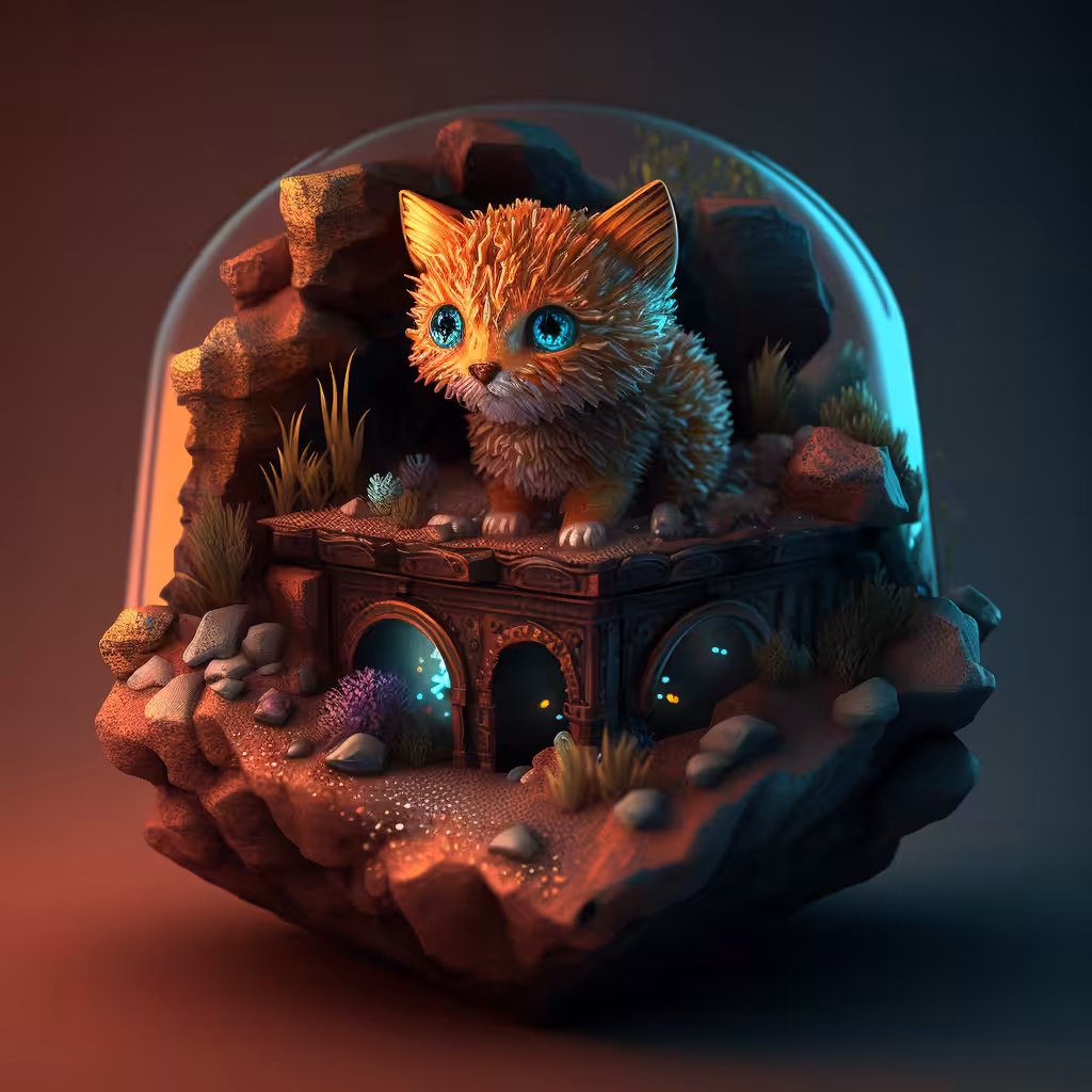 Glass Ball . Animals: Lovely creature