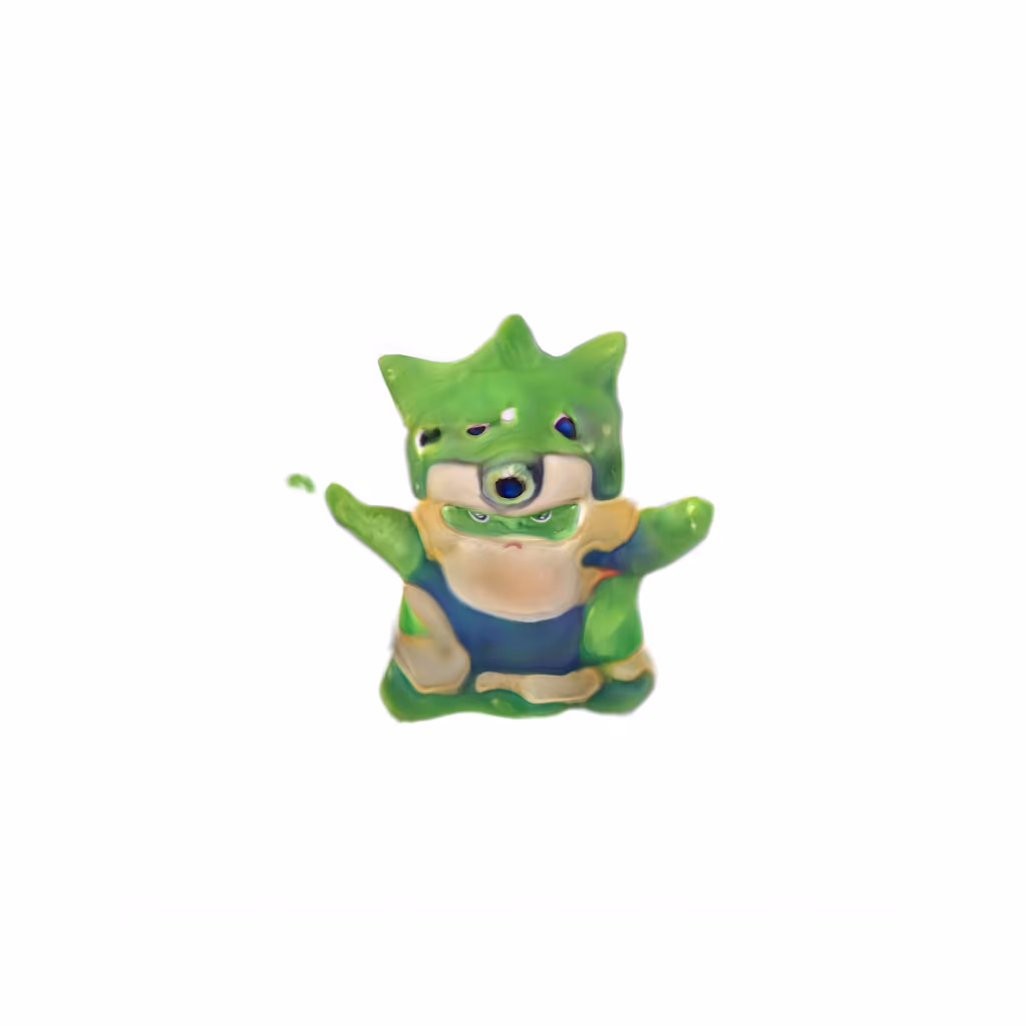 Green oob with spike helmet