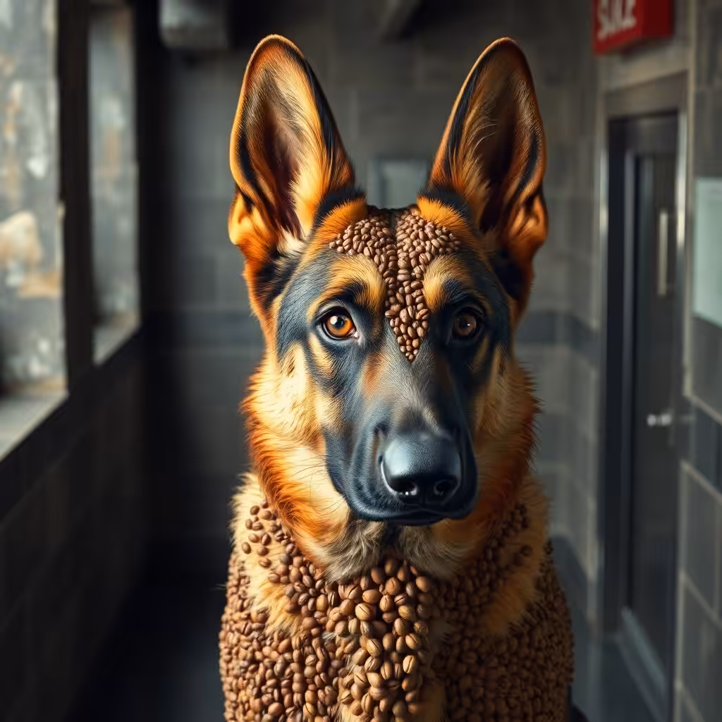 Coffee German Shepherd 001