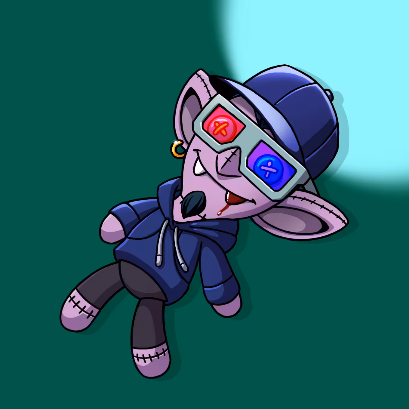 #4570 Sneaky Vampire Teddy