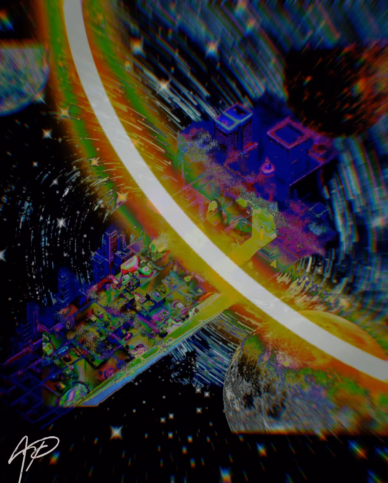 Abstract symbolism : Dimensions Satelite