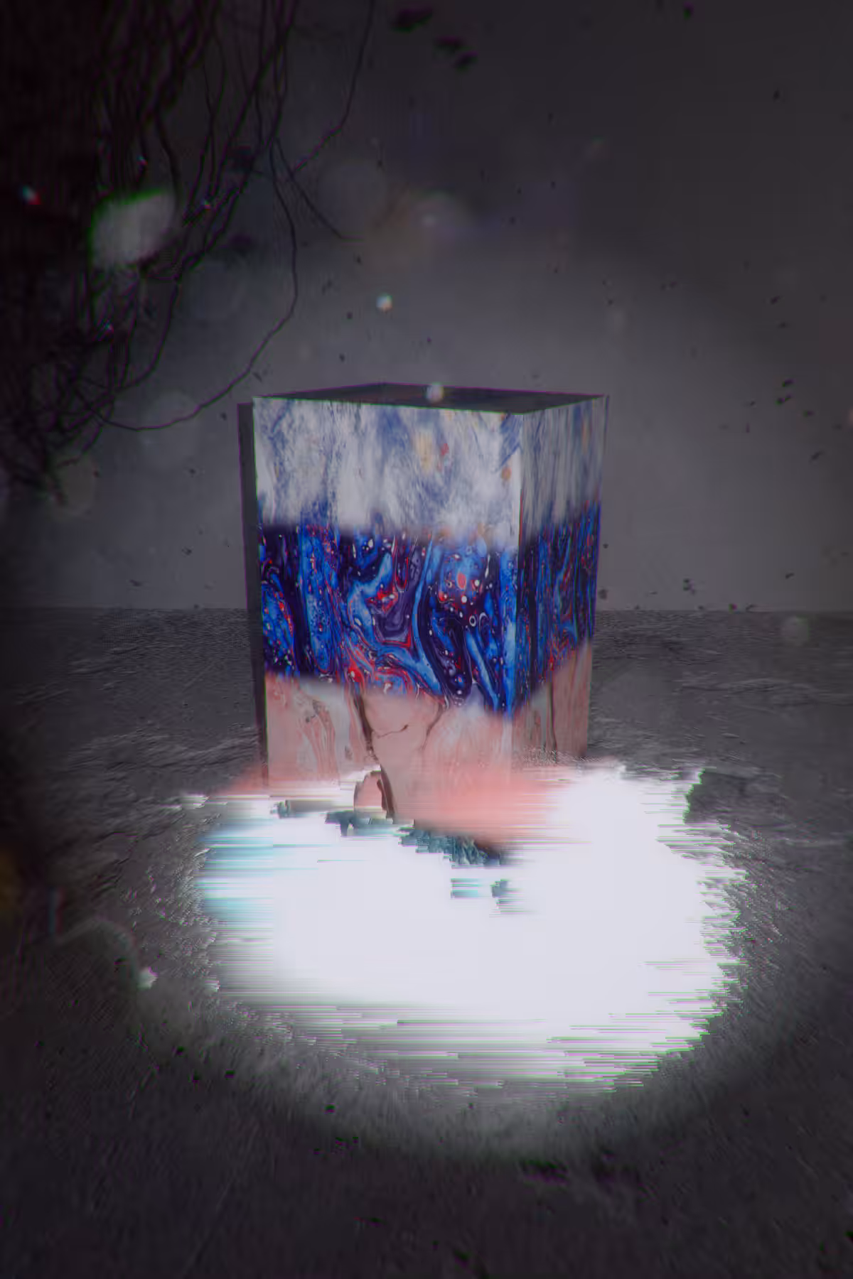 weird thing i found underground dat went pixel sort n shit when i got the flashlight on it.