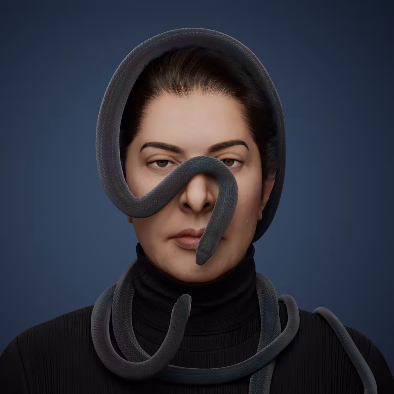 Portrait with Snakes #52