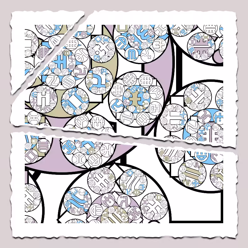 Fractals and fractures -"Alphabetic Signs" #29