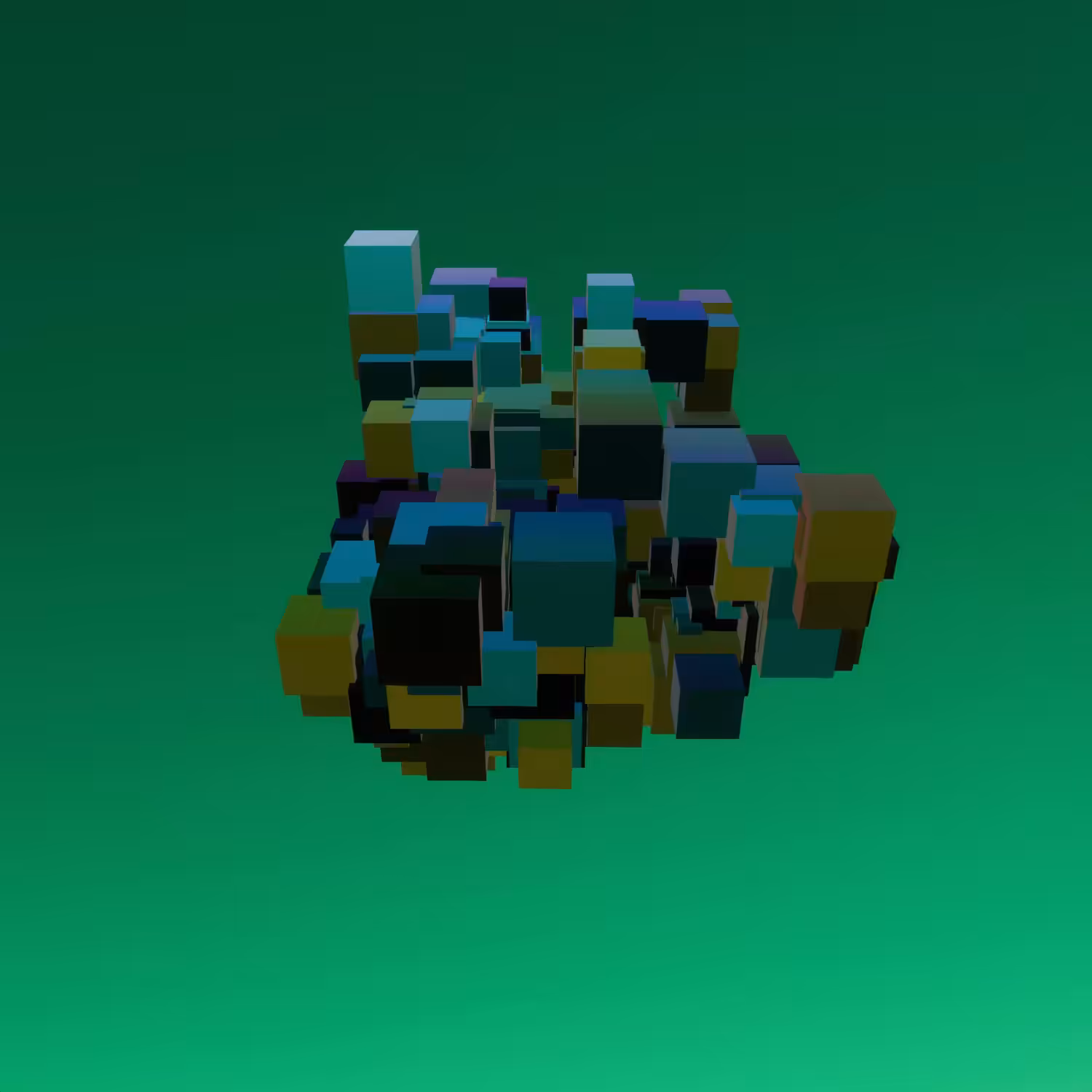 Iridescent Cubes #0016