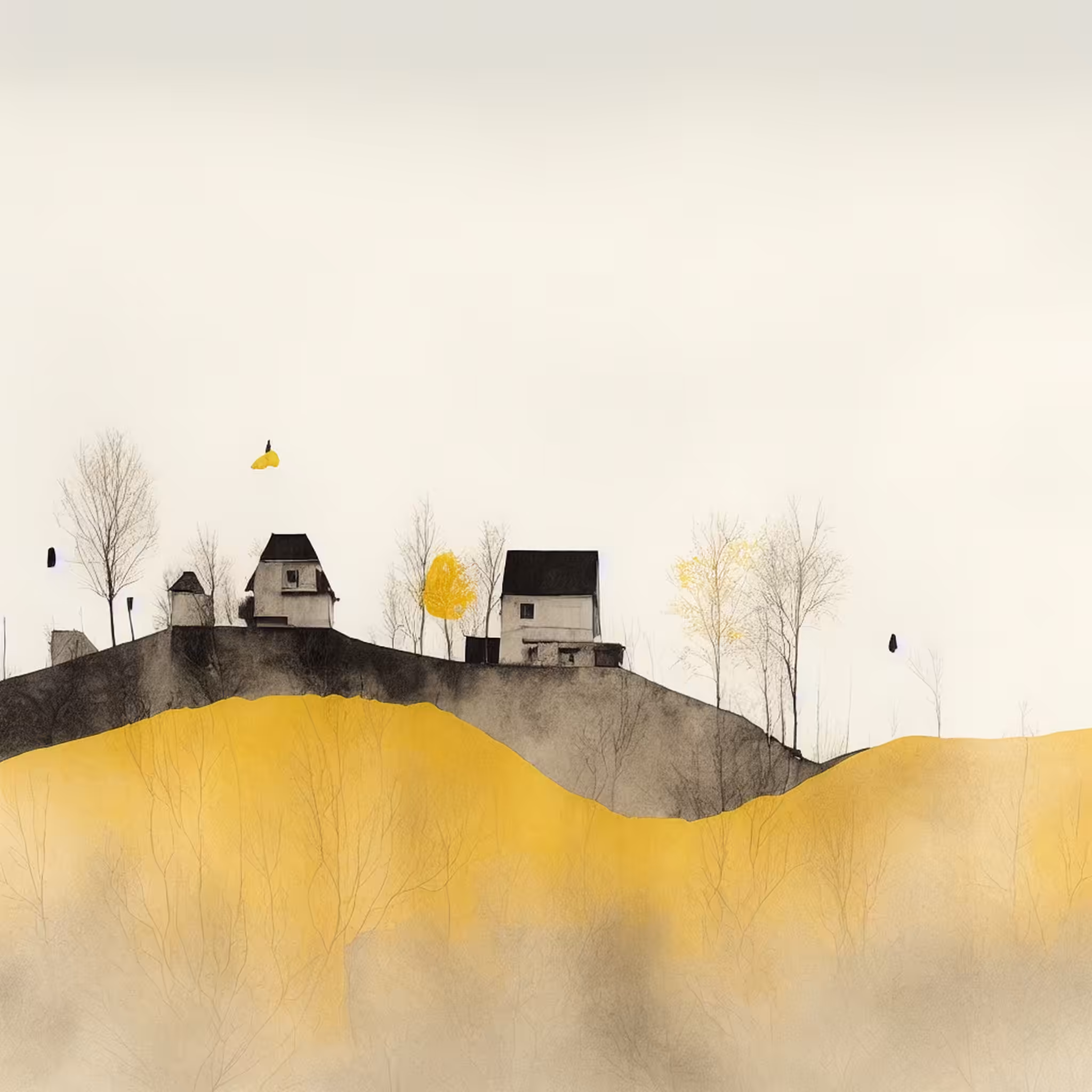 Yellow Trees and Houses - 1 #7