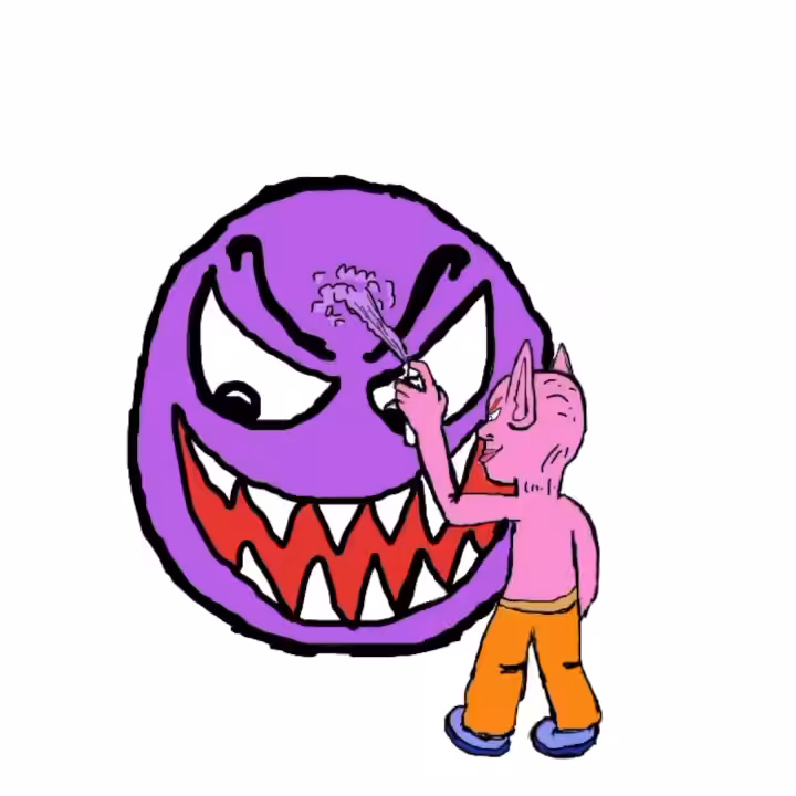 Kirby Absorbs a Devious Goblin