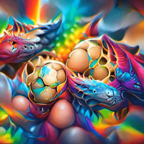 Kaleidoscope Rainbow Dragon Eggs