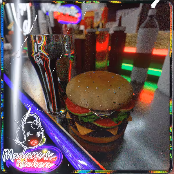 Hamburger with Hyper Metal Cheese