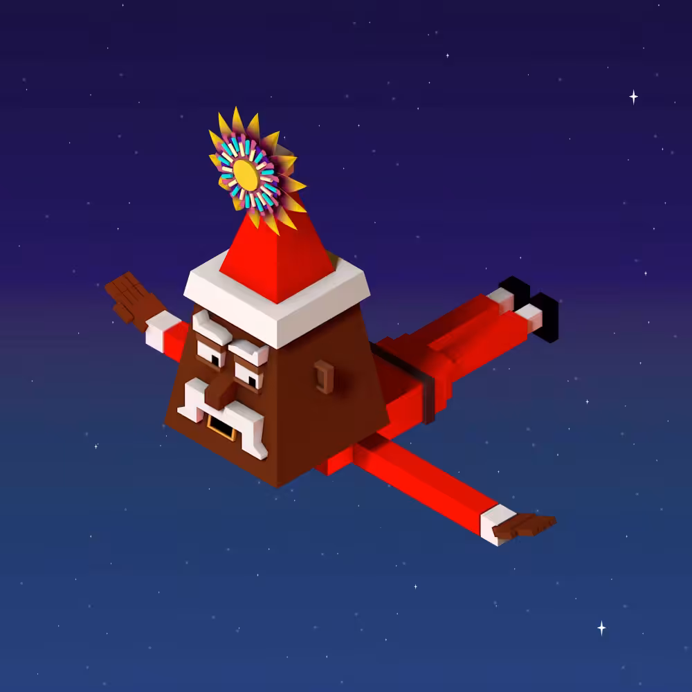 Lively isometric santa