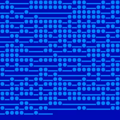 1POKE54296,15:POKE54272+RND(0)*23,RND(0)*256:?CH(113.5+RND(0));:GOTO1