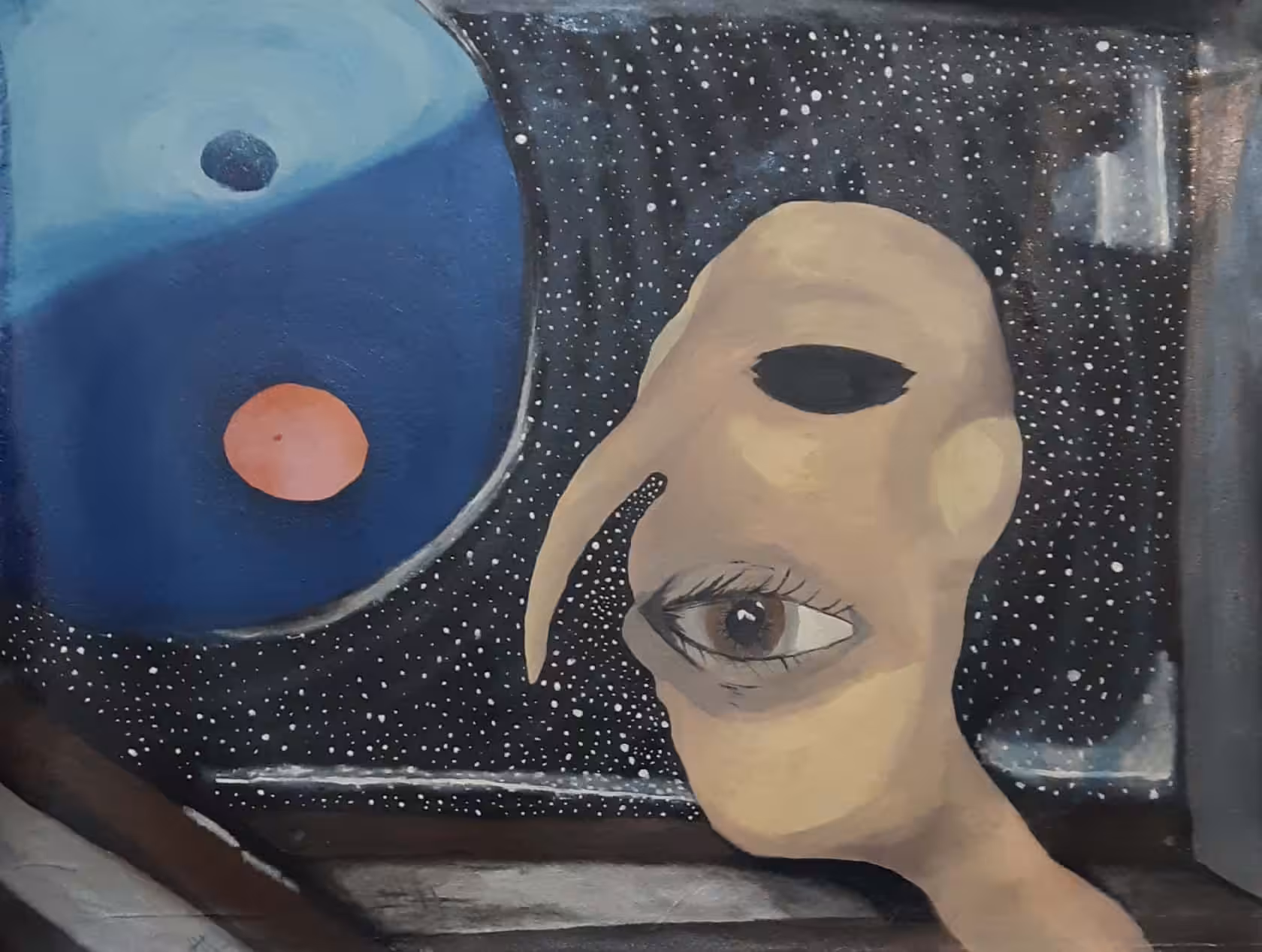 bus stop on the moon