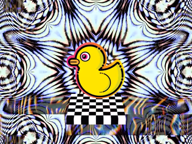 Psychedelic duck