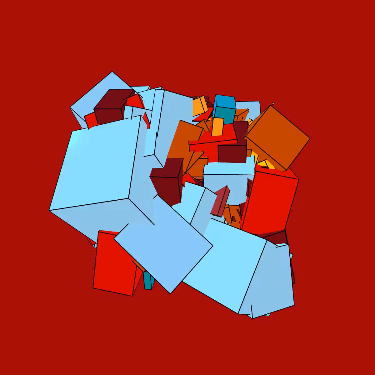 Asymmetric stacked boxes #2