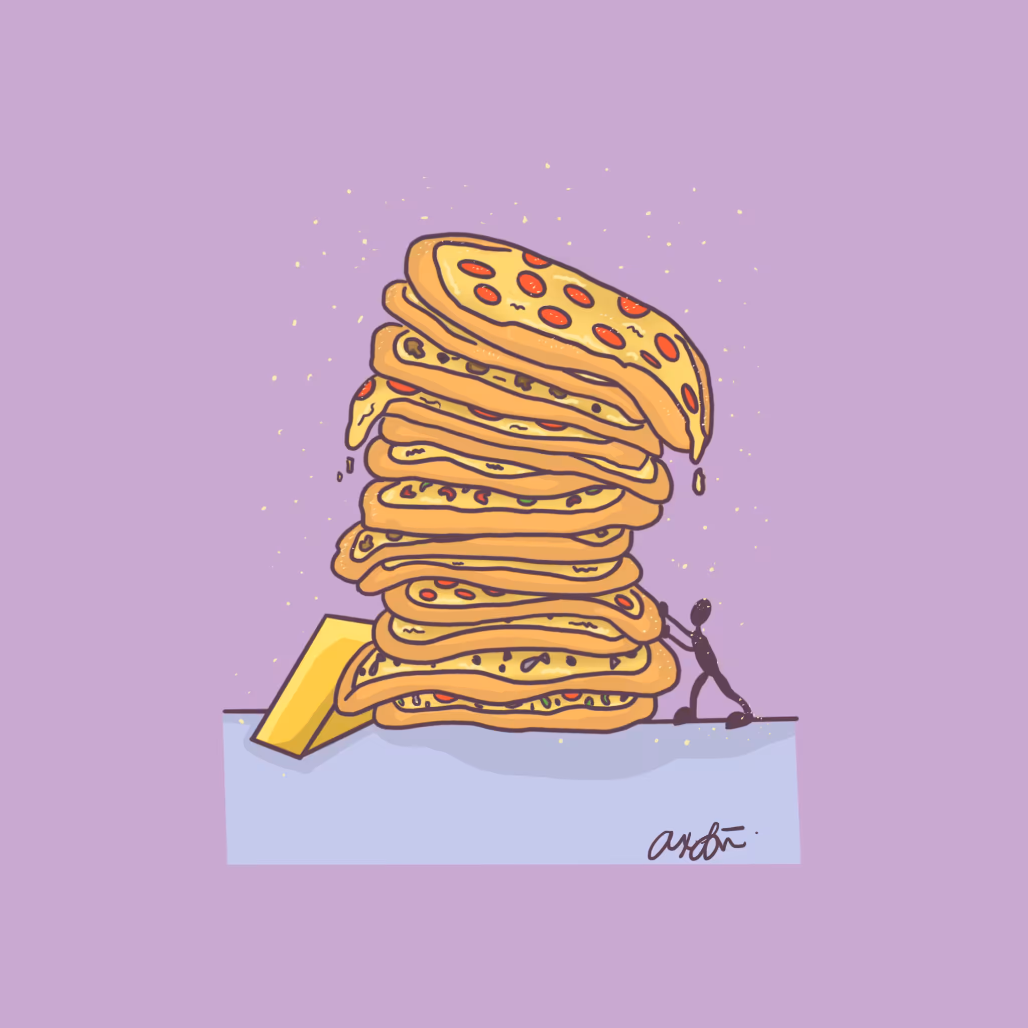 #017 Leaning Tower of Pizza