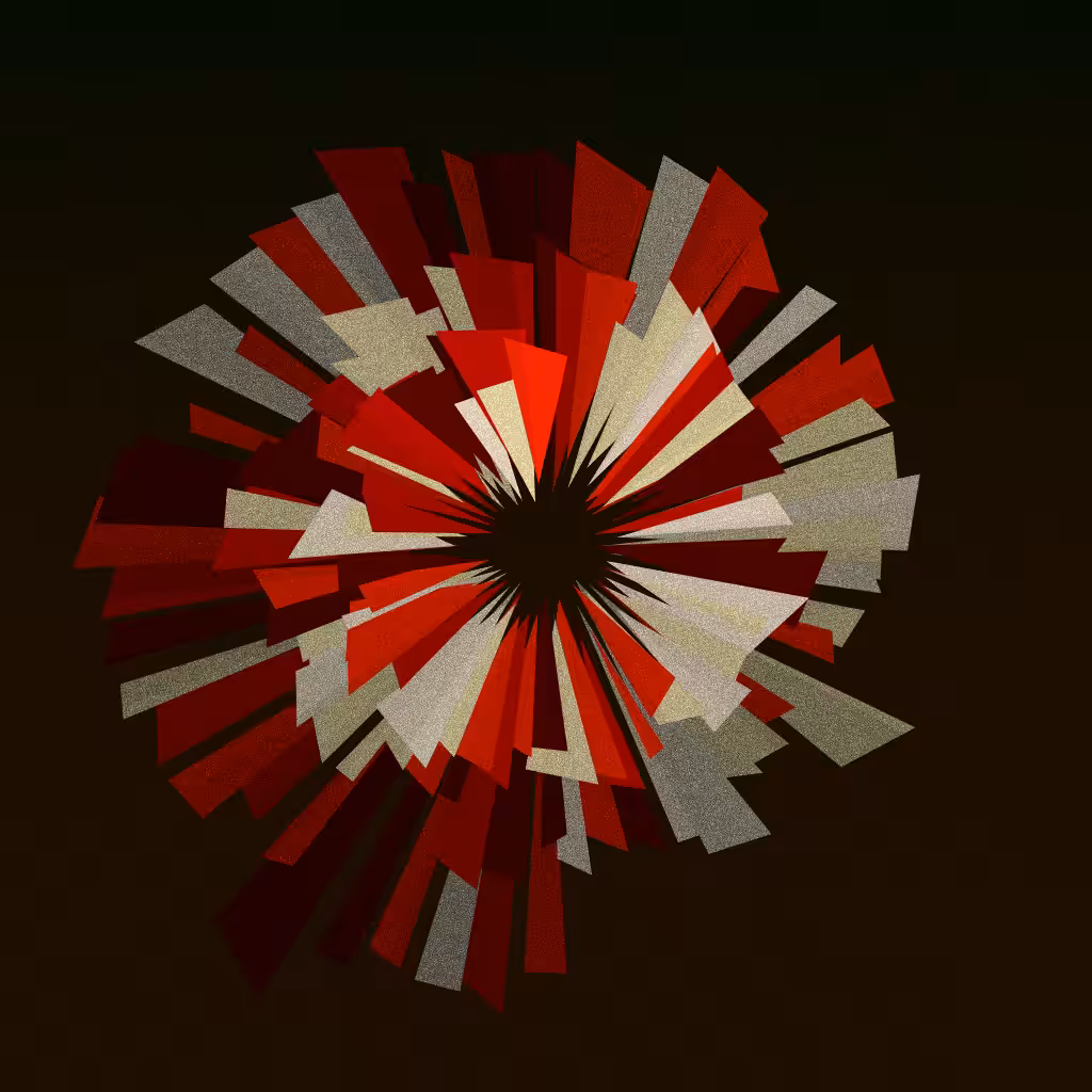 Jagged Spiral Red
