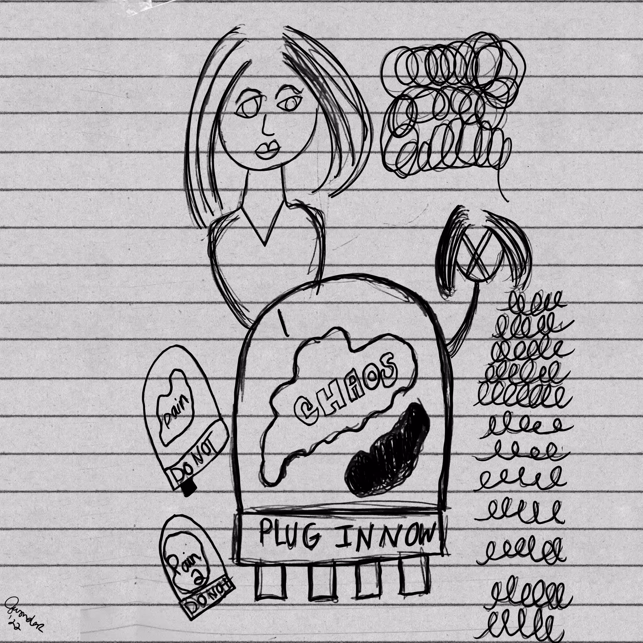 day 6 sketch - is my whole life just a game?