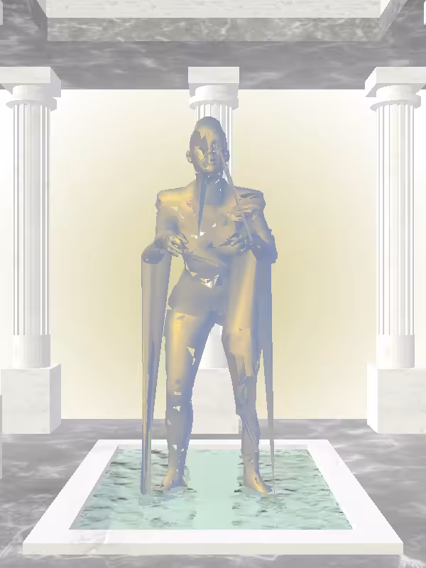HeavenComputer: The Fading Old Sunlit Cobalt Woman #5174
