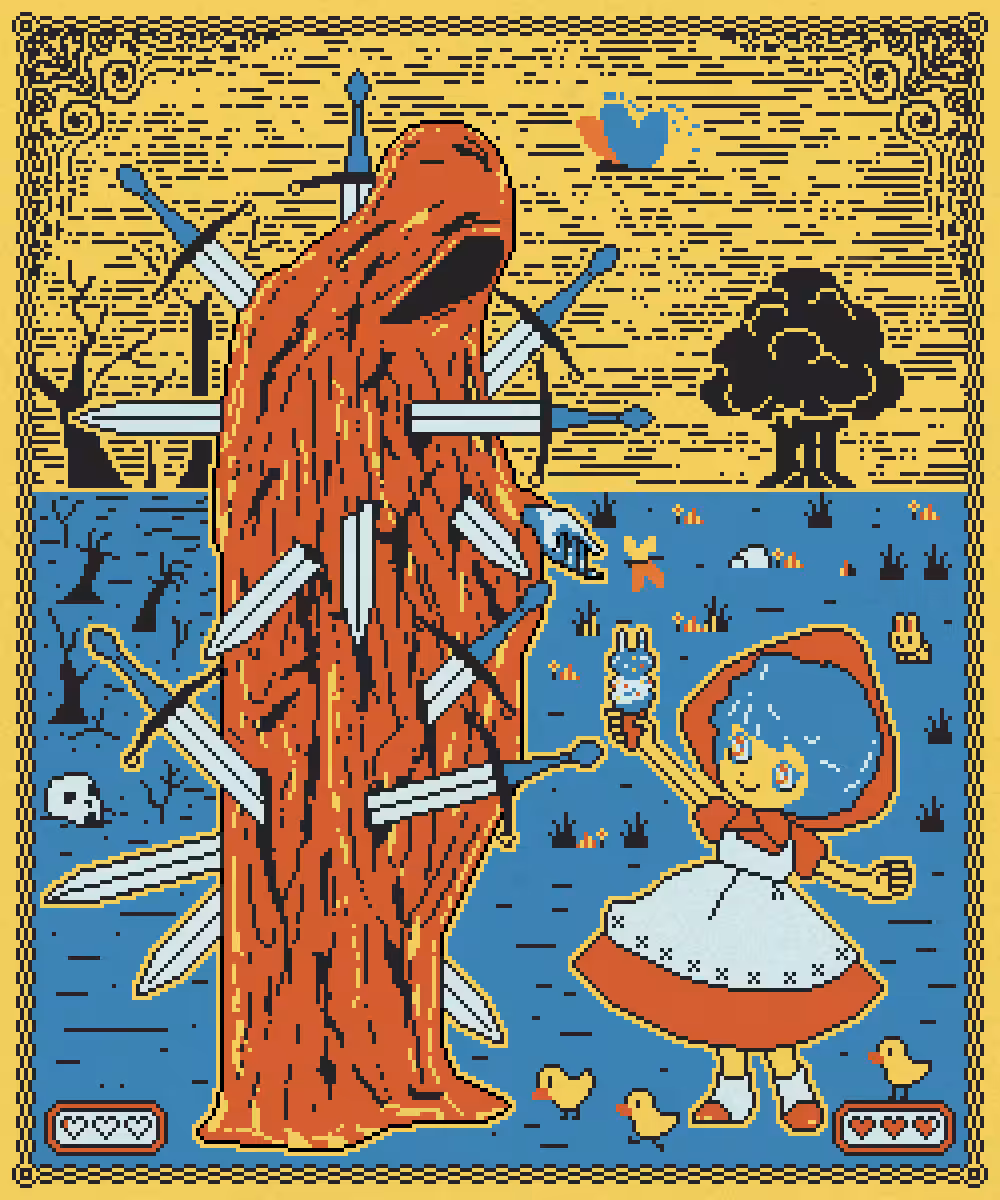 Seven of swords, and one fine vanilla ice cream.